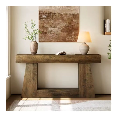 Masa Living/Hol, Blackswan Design Germina, lemn maro/ negru, 105x30x80 cm — imaginea 5