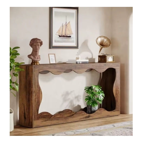 Masa Decor Living/ Hol, Model Hoga maro, cu variatii de fibra, 160 cm — imaginea 5