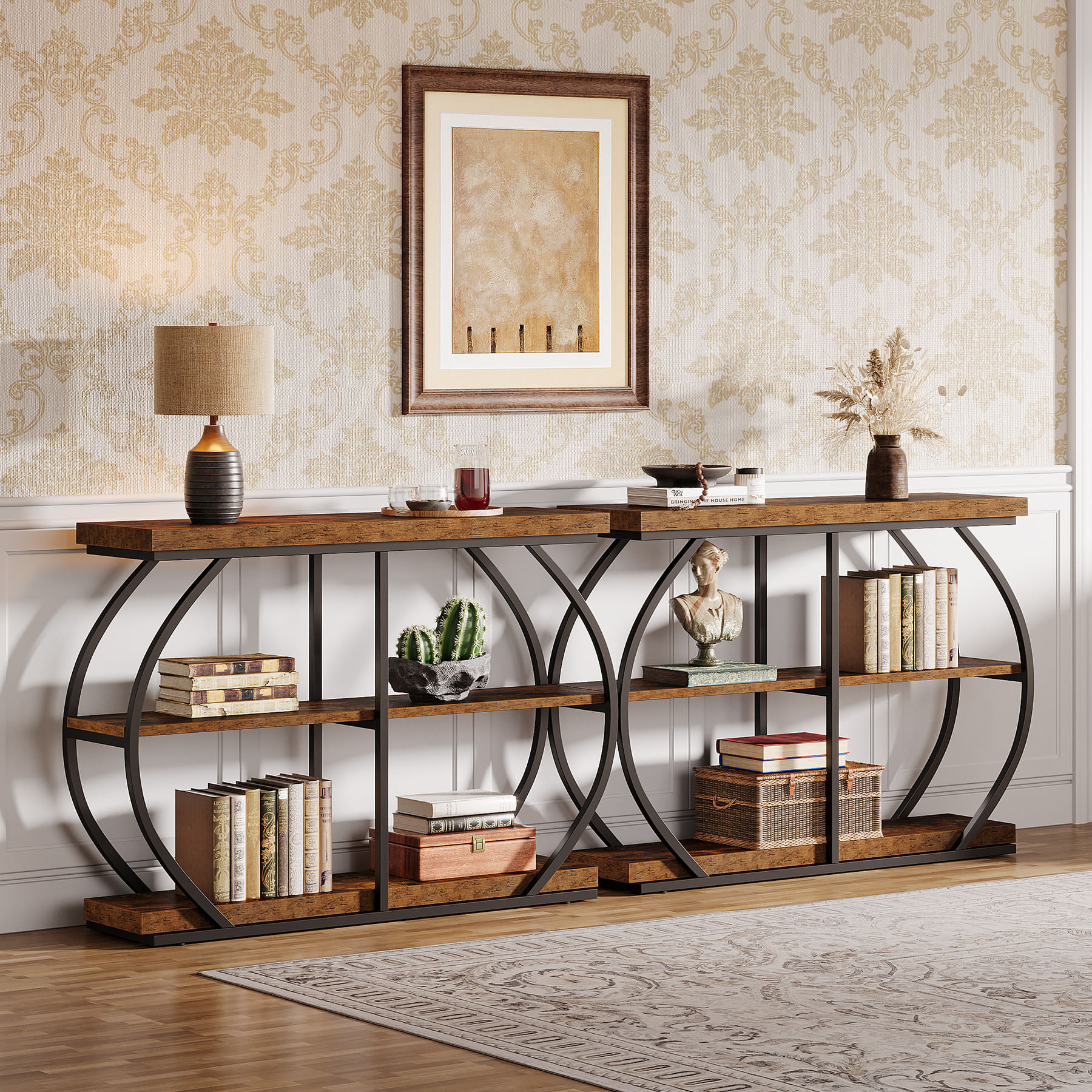 Masa Living/Hol, Blackswan Design Zirunda, imitatie marmura alba/ aurie, 50x50x59 cm — imaginea 6