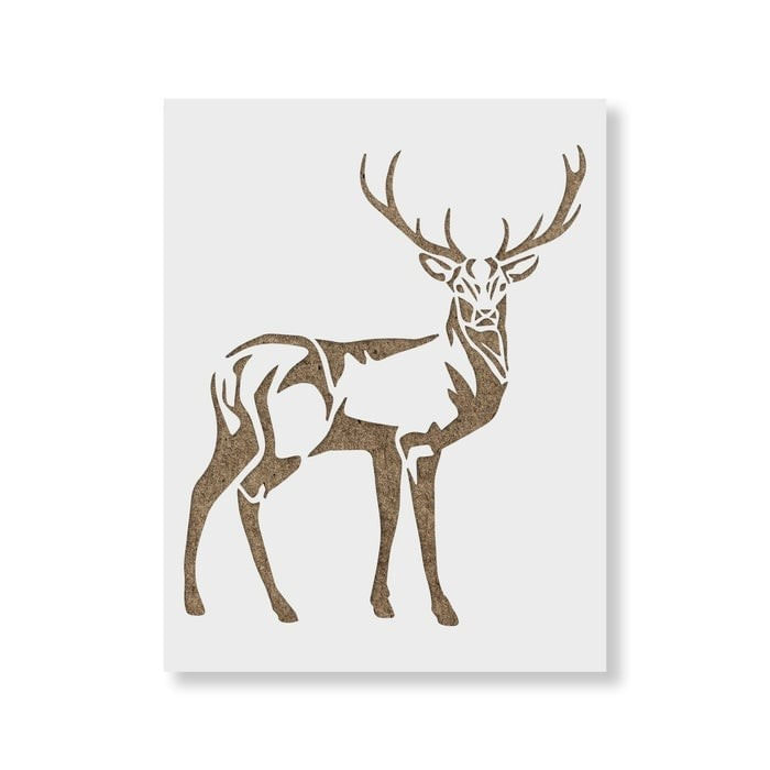 Sablon Perete vopsire, tencuiala 0.7mm Caprioara model MXSP7397, 500 x 500 mm
