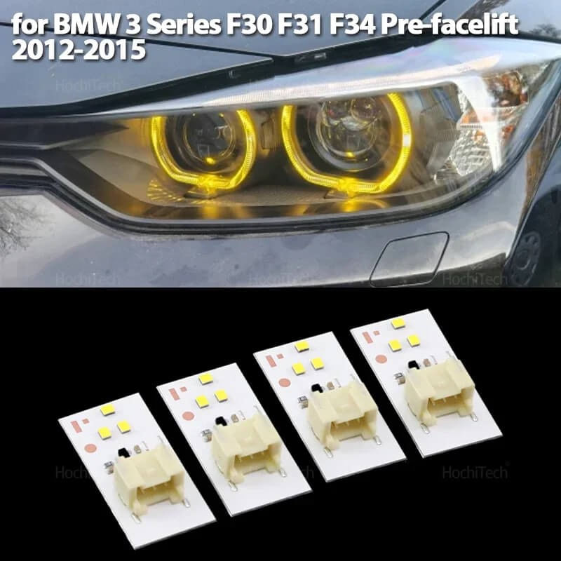 Set de 4 Module DRL LED Galbene pentru BMW Seria 3 F30/F31/F34 (2013–2015) Xenon – OEM 63117398766