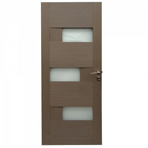 Usa de interior din lemn cu geam BestImp G6-68-G stanga/dreapta gri 203 x 68 cm, toc reglabil — imaginea 2