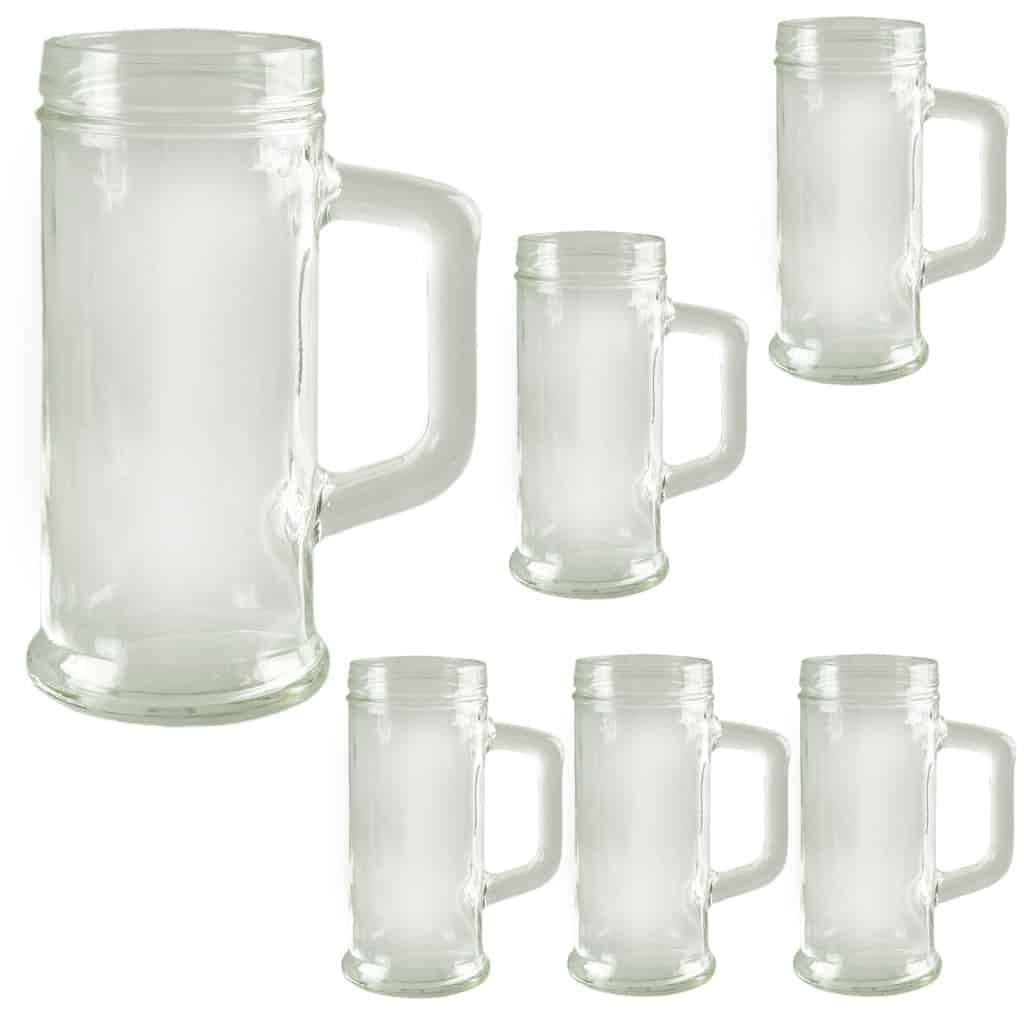 Set 6 halbe de bere, Pure, 300 ml, Transparent