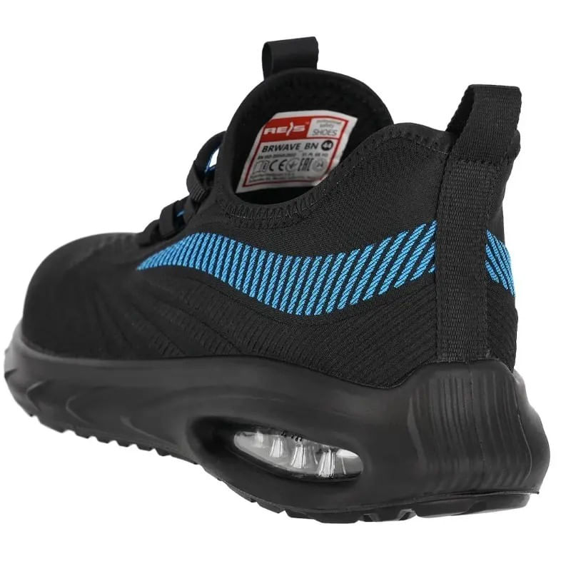 Pantofi de protectie, Reis, BN-WAVE, S1 PL SR FO, cu bombeu metalic Albastru — imaginea 3