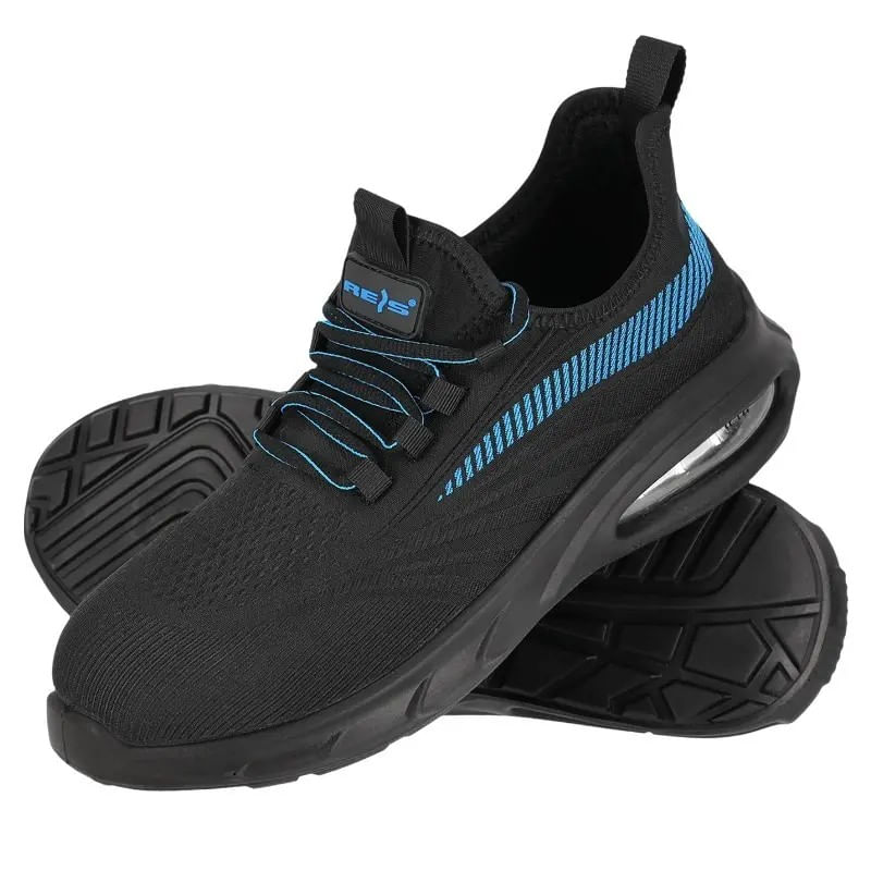 Pantofi de protectie, Reis, BN-WAVE, S1 PL SR FO, cu bombeu metalic Albastru — imaginea 4