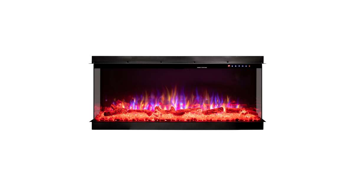 Semineu electric 3D incorporabil Haiti 78, 533x2000x332 mm, 1500W