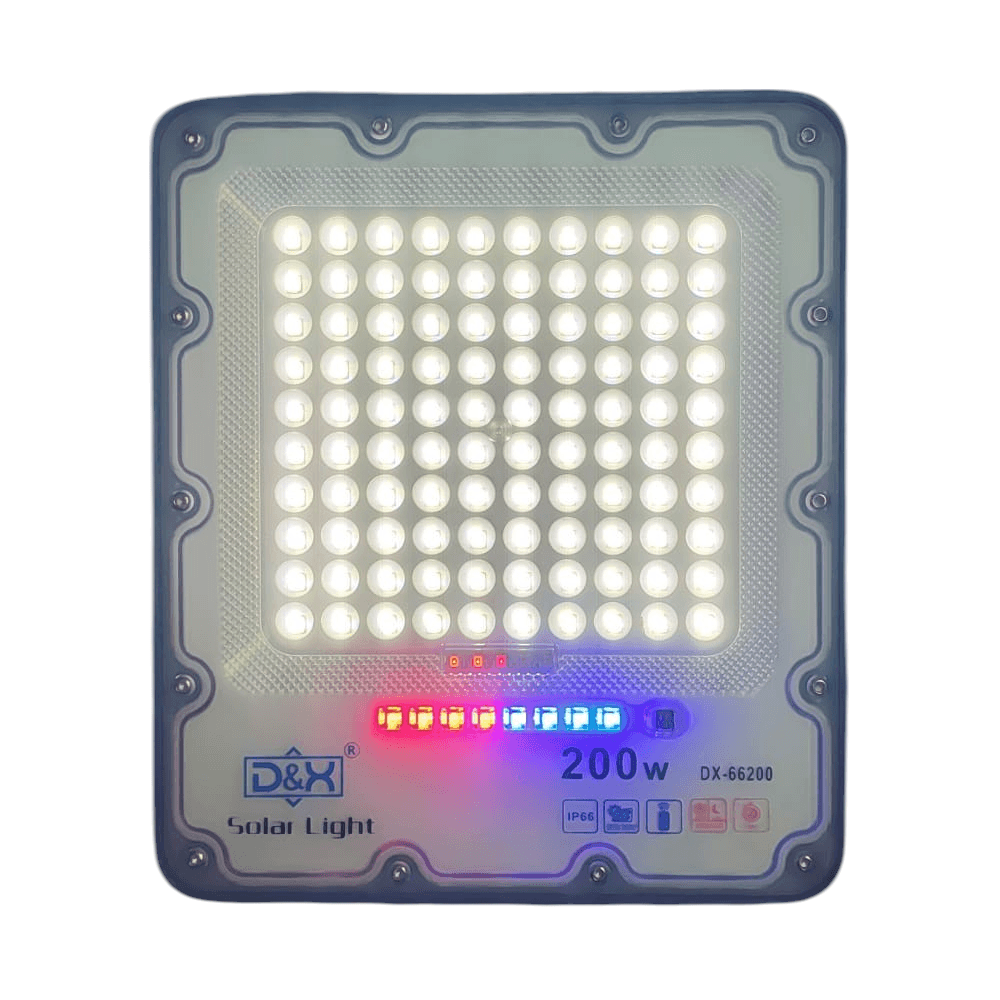 Proiector solar 200W cu panou solar separat senzor crepuscular si functii multiple DX-66200 — imaginea 8