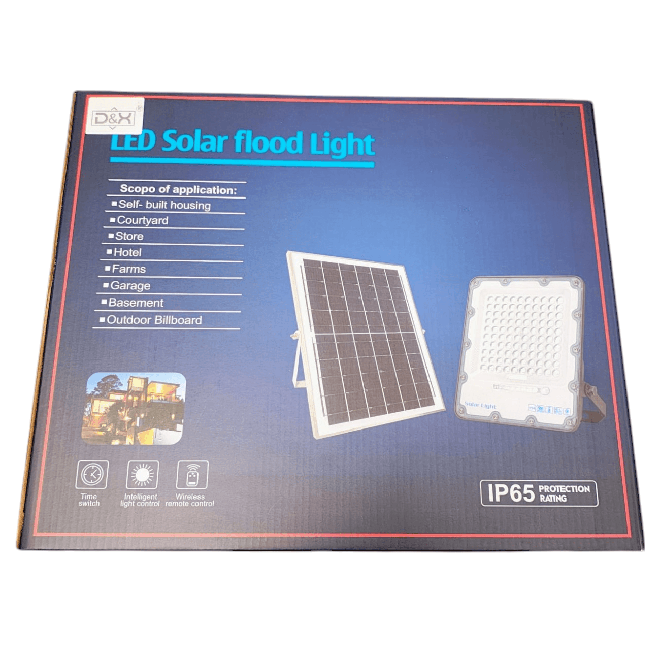 Proiector solar 200W cu panou solar separat senzor crepuscular si functii multiple DX-66200 — imaginea 9