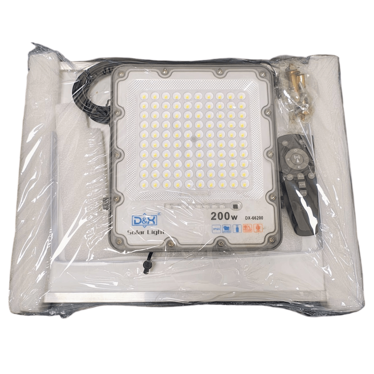 Proiector solar 200W cu panou solar separat senzor crepuscular si functii multiple DX-66200 — imaginea 10