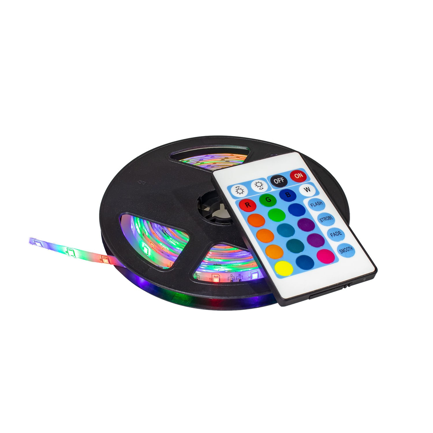 Banda LED cu silicon , cod 5050,Color RGB , cu telecomanda si alimentator, lungime 5 M — imaginea 3