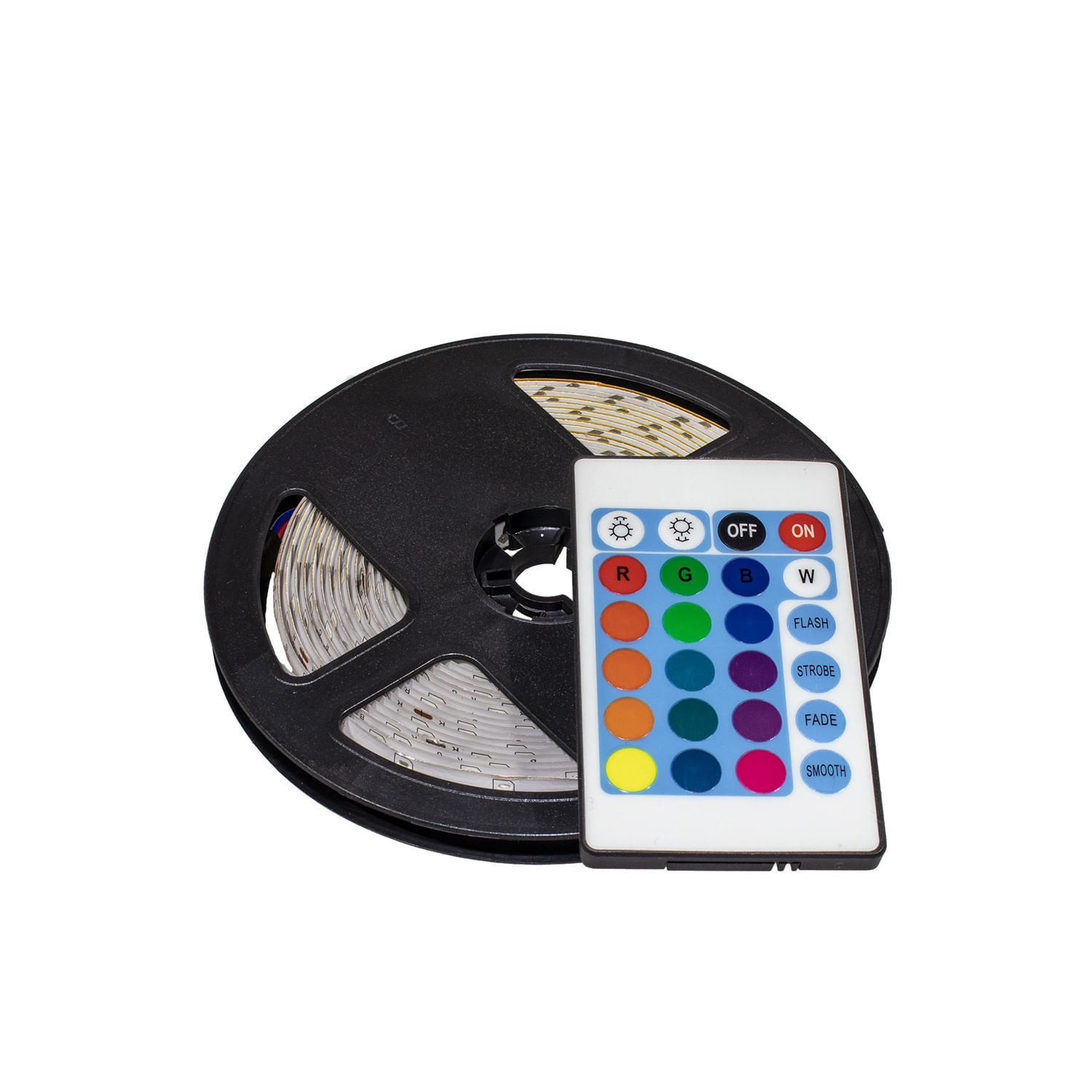 Banda LED cu silicon , cod 5050,Color RGB , cu telecomanda si alimentator, lungime 5 M — imaginea 4