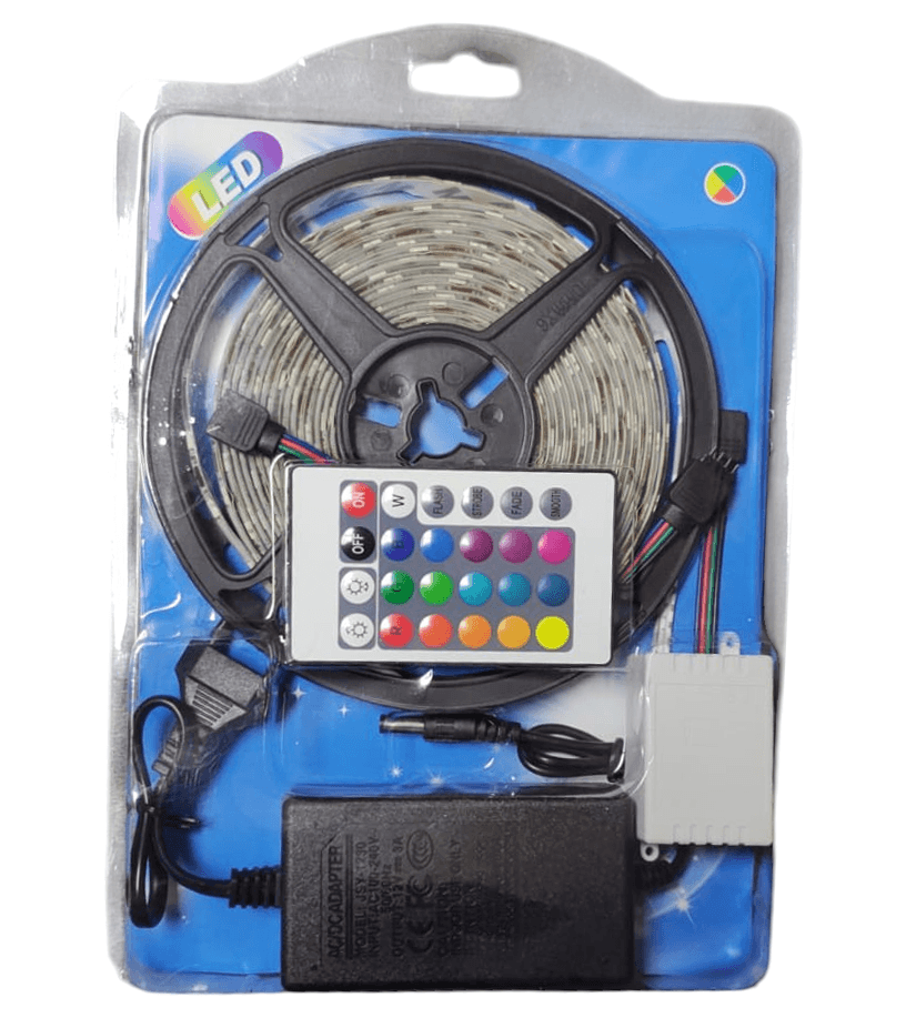 Banda LED cu silicon , cod 5050,Color RGB , cu telecomanda si alimentator, lungime 5 M — imaginea 5