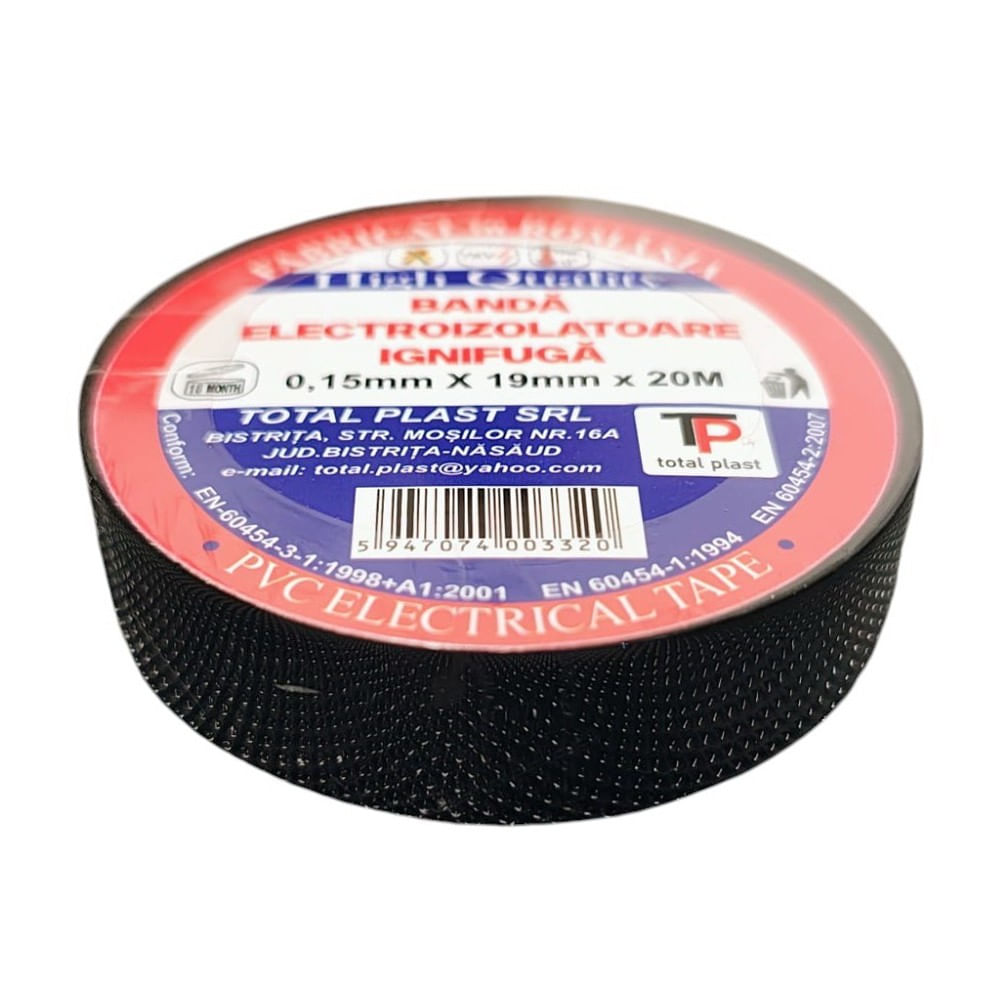 Banda Izolatoare 20 m culoare neagra Total Plast — imaginea 2