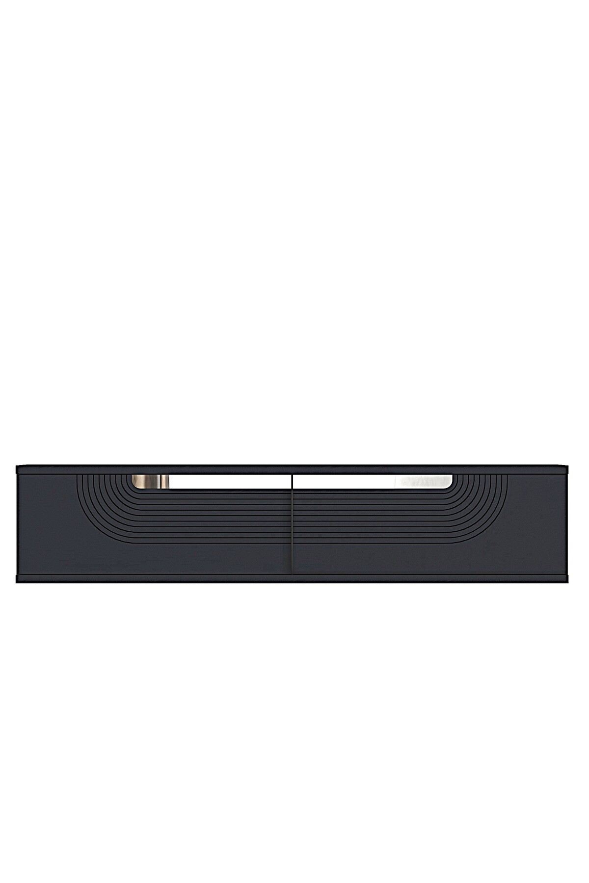 Comoda dormitor Meyra 120, 120 x 25, 5 x 29, 6 cm, antracit argintiu, PAL melaminat, oglinda inclusa, fixare pe perete, antracit / silver — imaginea 4