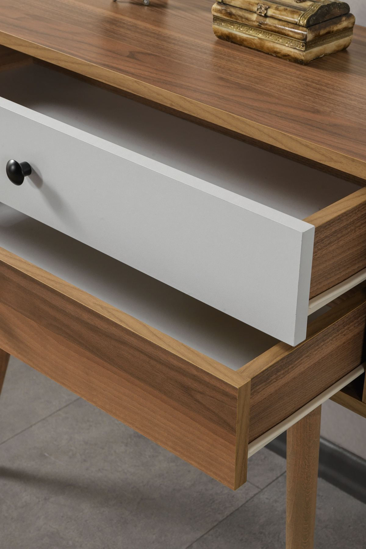 Comoda dormitor Vita 5207, 80 x 78 x 36 cm, nuc alb, PAL melaminat — imaginea 5