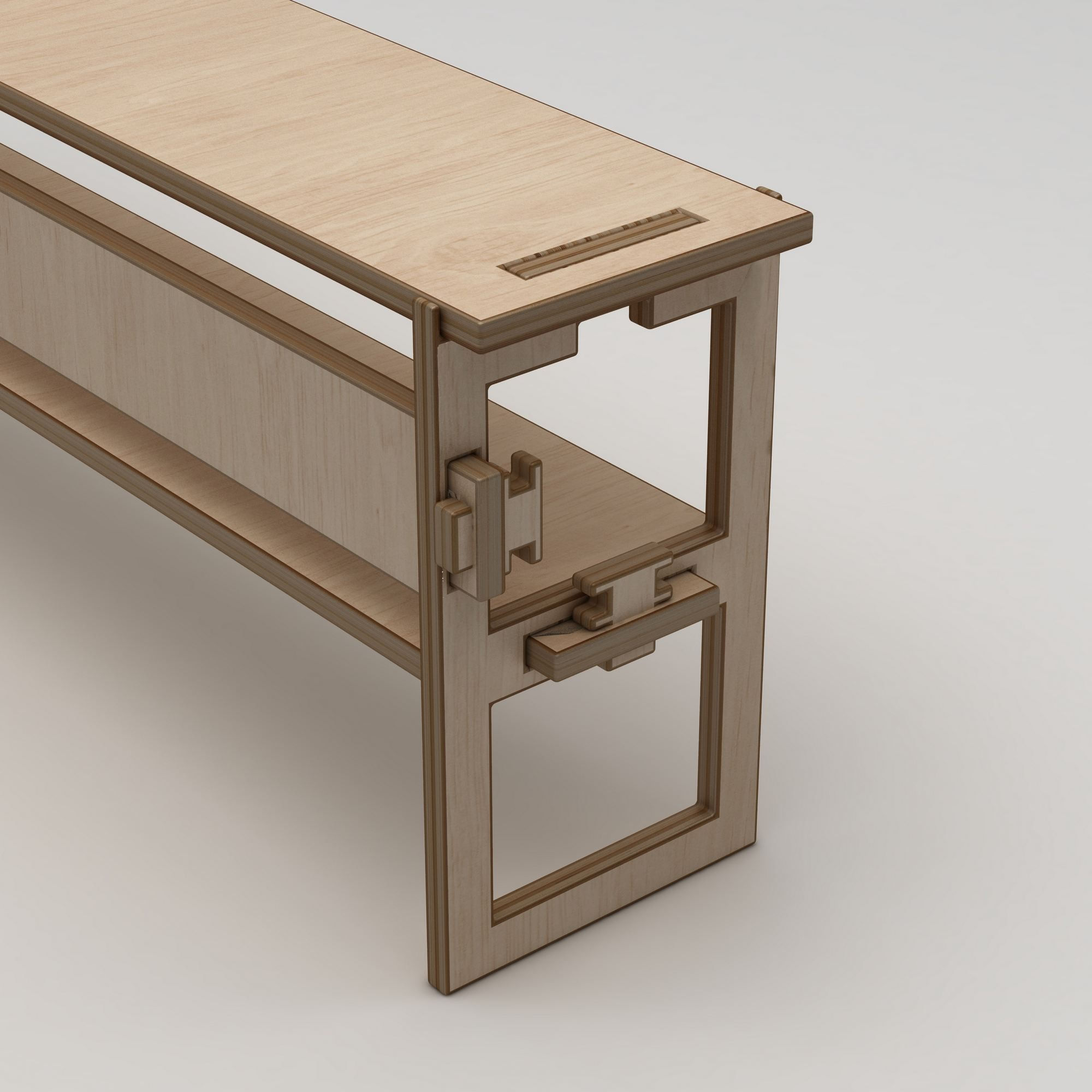 Comoda TV Linea, natural lemn, lemn, capacitate 120 kg — imaginea 3