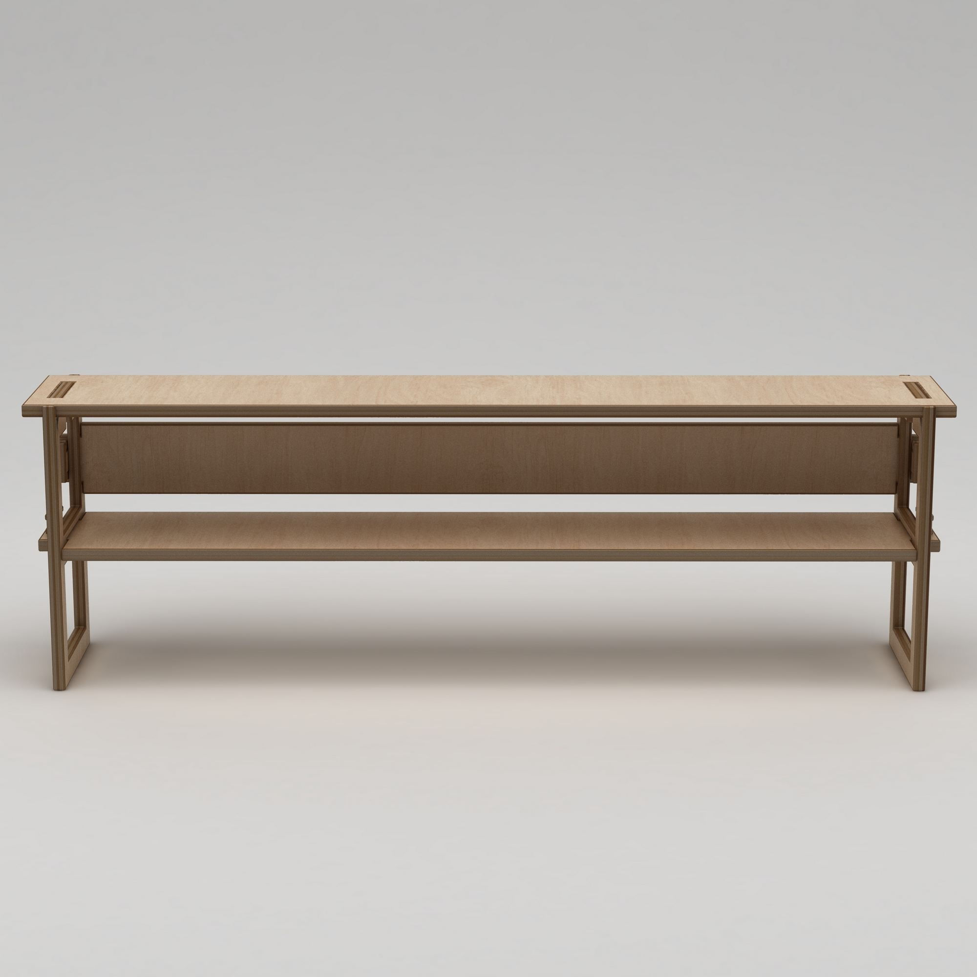 Comoda TV Linea, natural lemn, lemn, capacitate 120 kg — imaginea 4