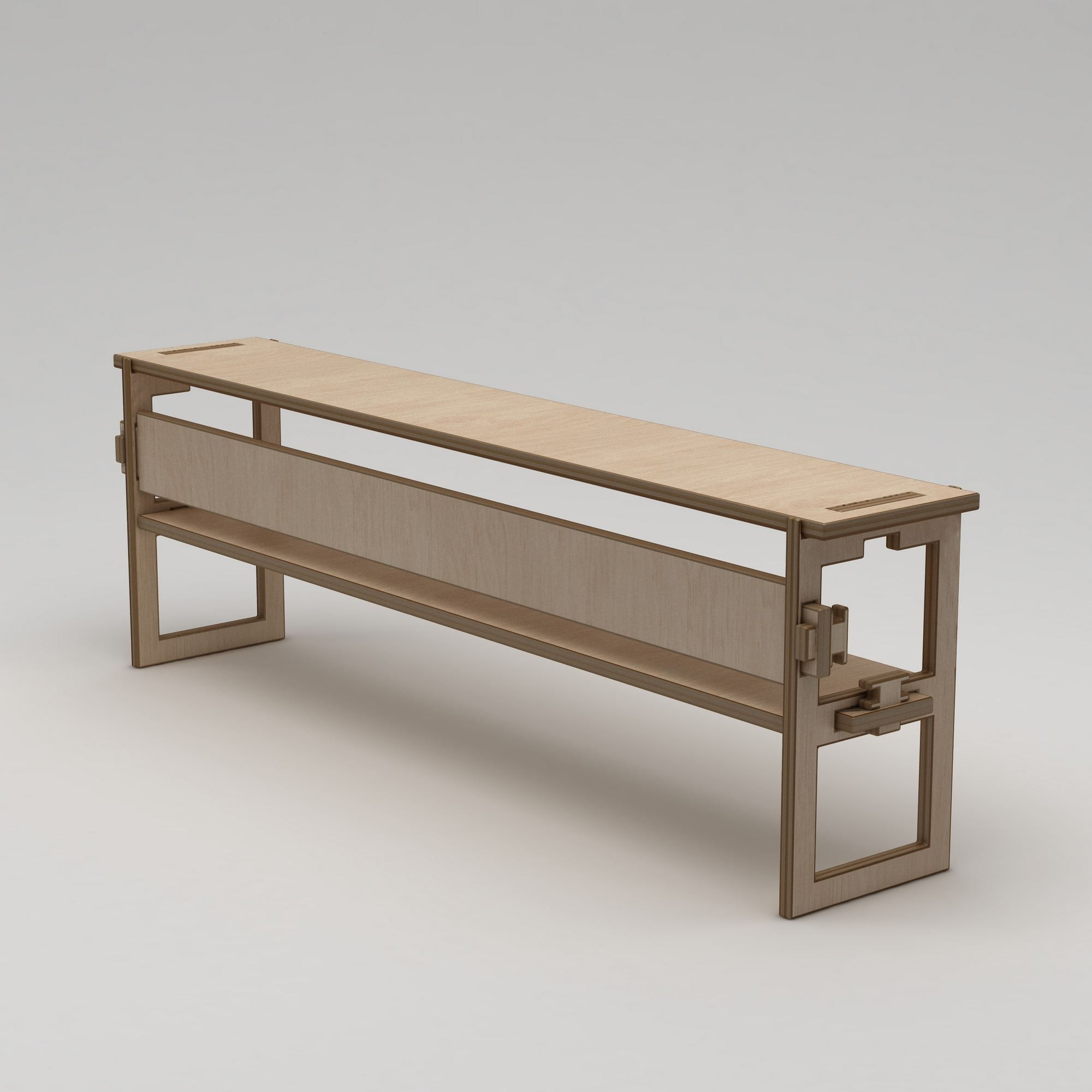 Comoda TV Linea, natural lemn, lemn, capacitate 120 kg — imaginea 5