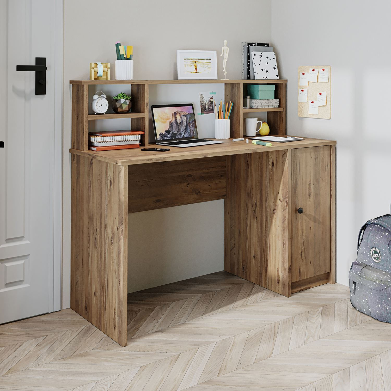 Birou 2639, 120 x 105,8 x 55 cm, pin atlantic, PAL melaminat — imaginea 5