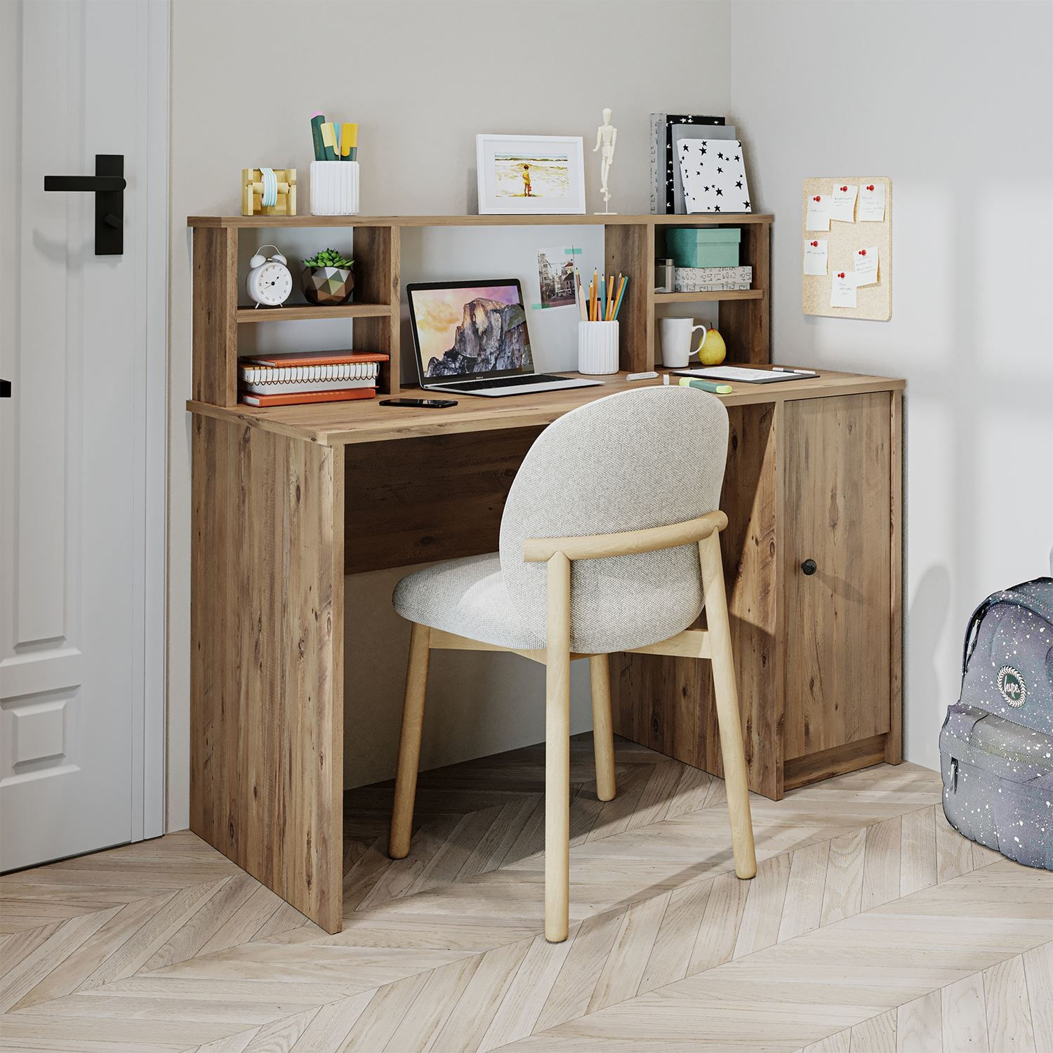 Birou 2639, 120 x 105,8 x 55 cm, pin atlantic, PAL melaminat — imaginea 6