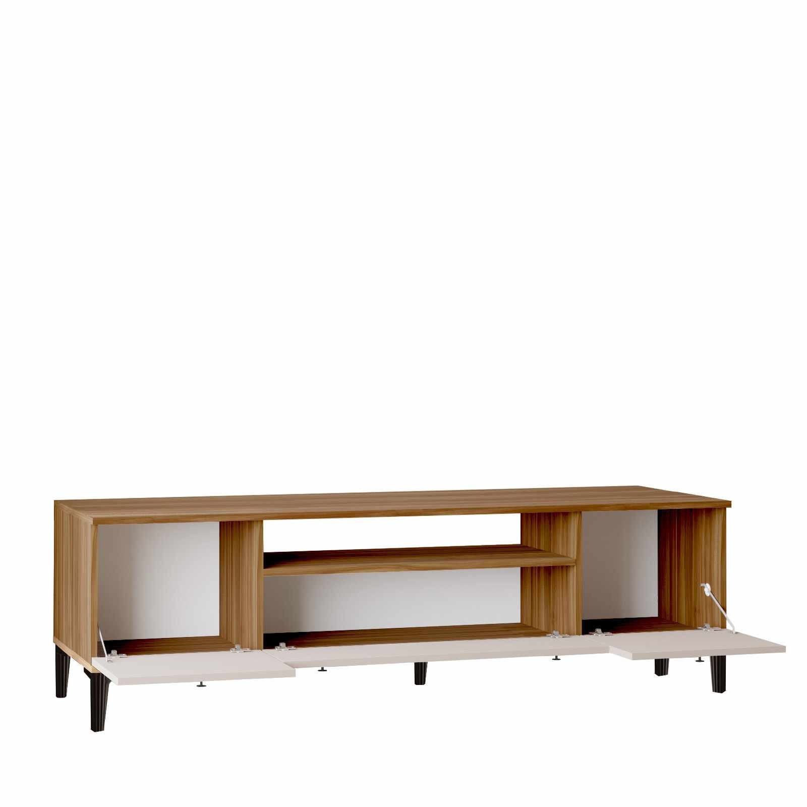 Comoda TV Vıs1-Cka, 180 x 55 x 44,5 cm, nuc, PAL melaminat, capacitate 50 kg — imaginea 4