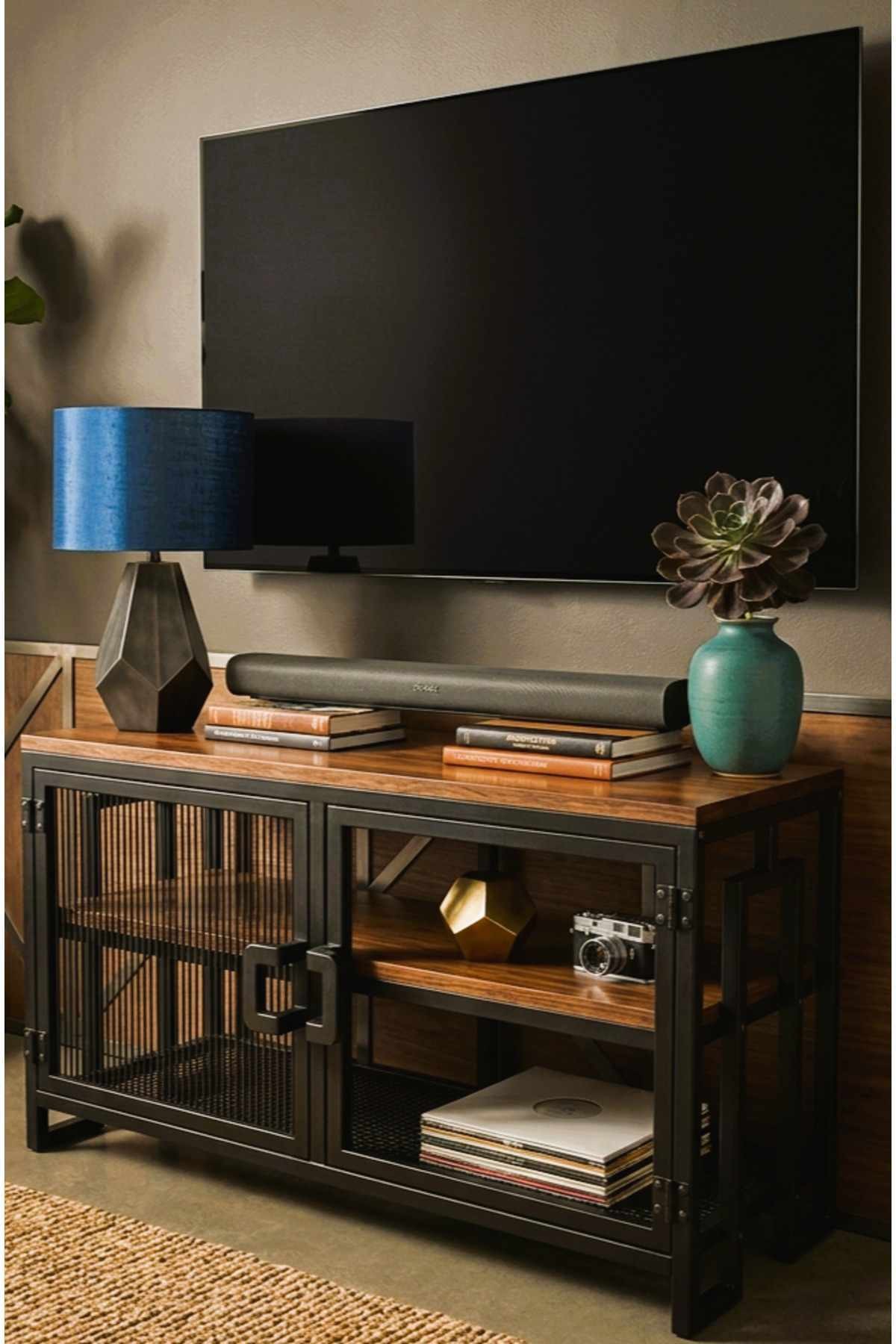 Comoda TV Peka9110, 90 x 54 x 36 cm, nuc negru, PAL melaminat — imaginea 2