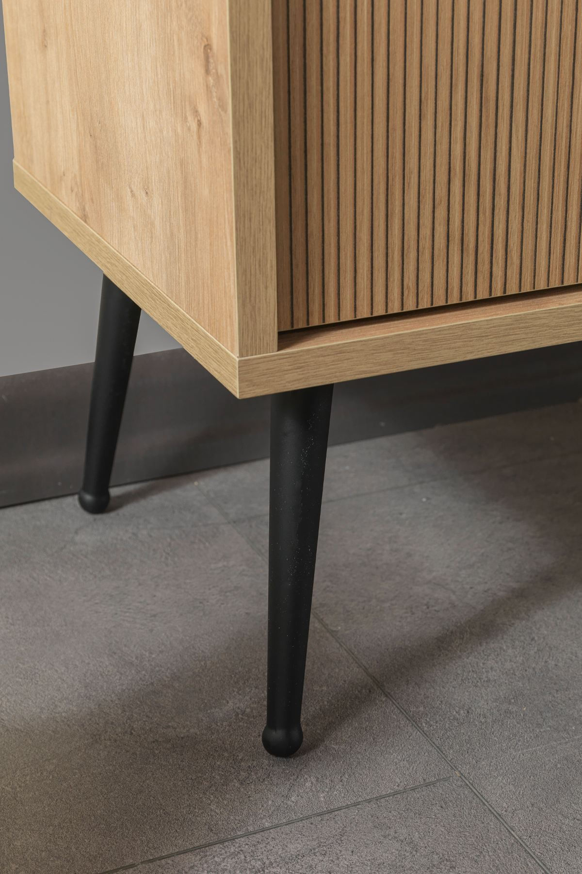 Comoda TV Şile 3110, 100 x 60 x 35 cm, stejar safir, PAL melaminat — imaginea 5