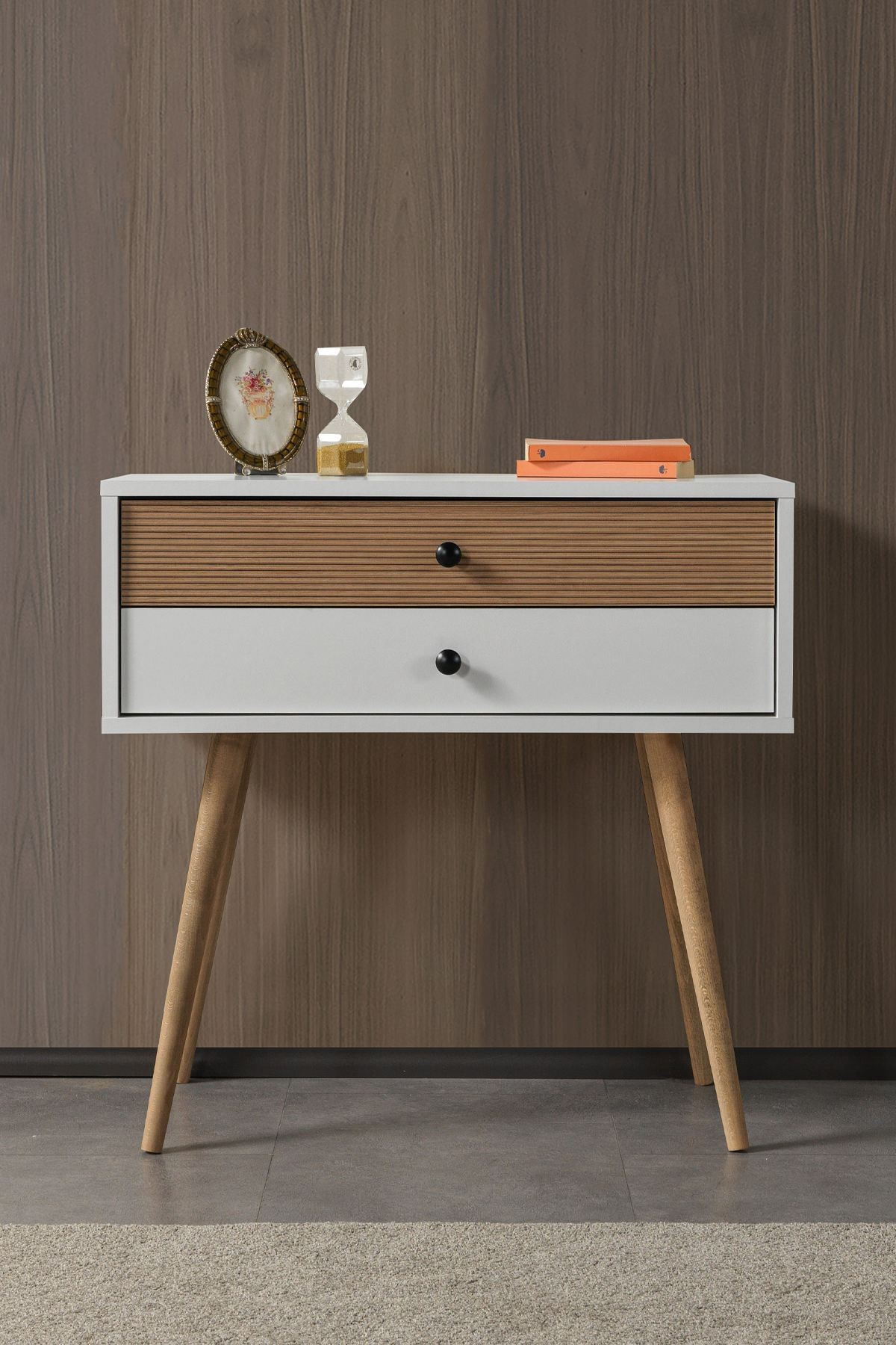 Comoda dormitor Vita 5203, 80 x 78 x 36 cm, alb nuc, PAL melaminat — imaginea 2