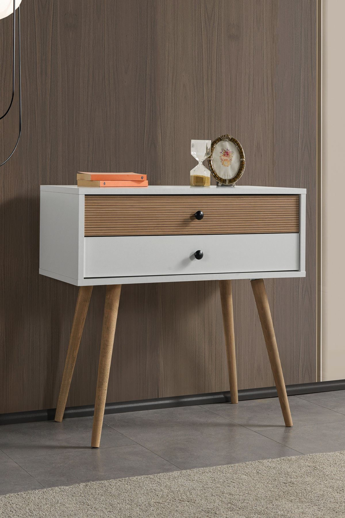 Comoda dormitor Vita 5203, 80 x 78 x 36 cm, alb nuc, PAL melaminat — imaginea 5