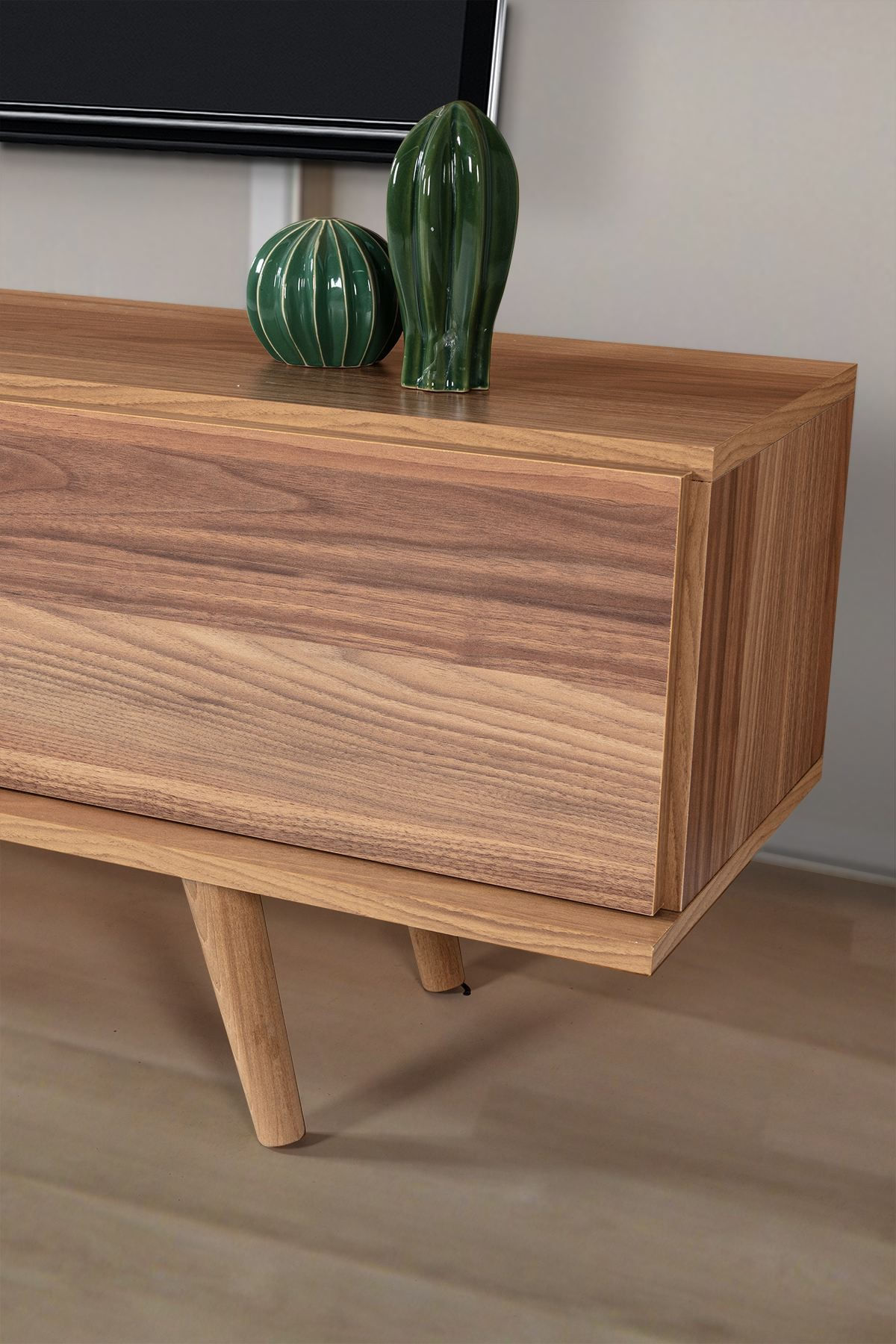 Comoda TV Ela 3632, 160 x 47 x 35 cm, nuc, PAL melaminat — imaginea 5