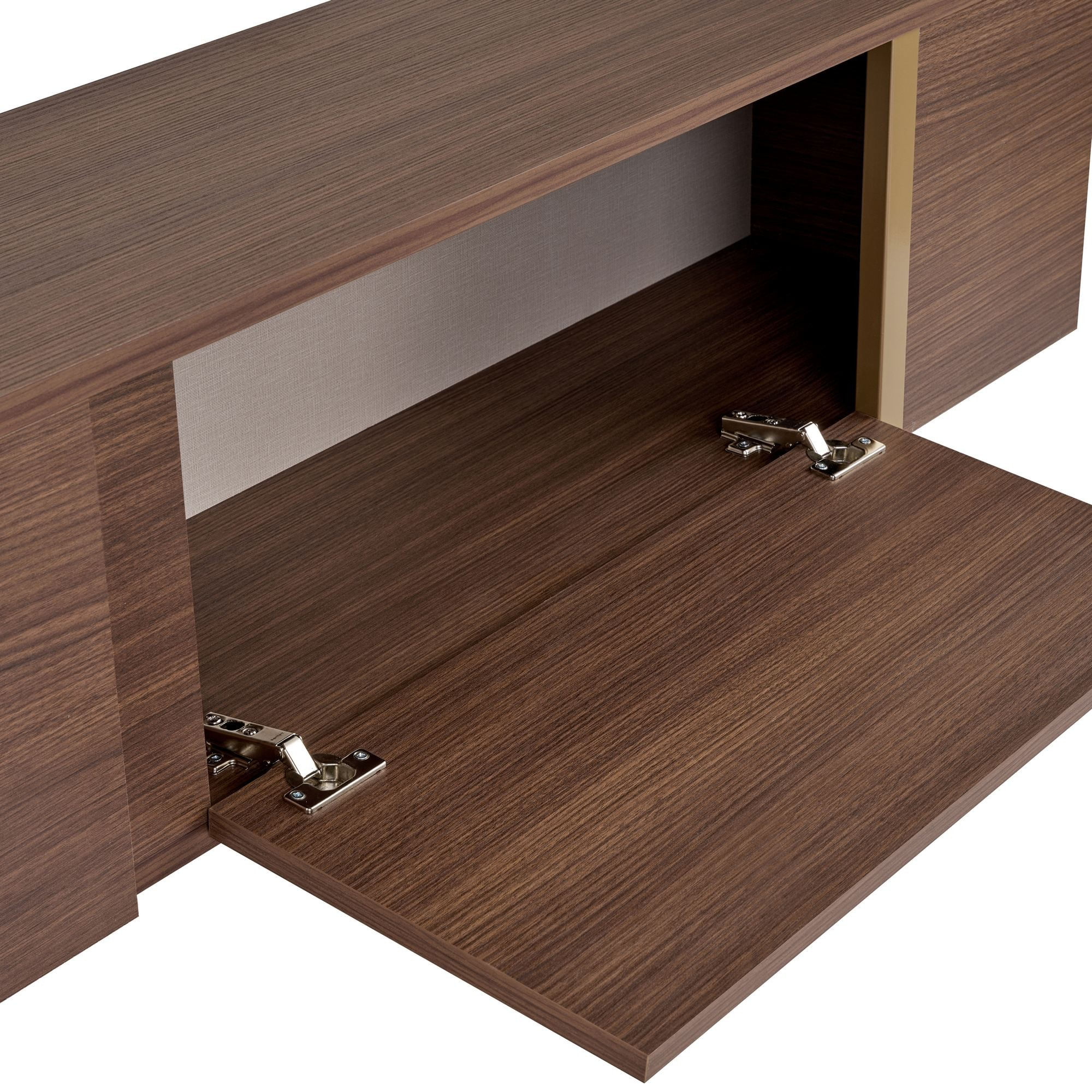 Comoda TV Onera, 180 x 50 x 30 cm, milano nuc auriu, PAL melaminat, milano nuc / gold — imaginea 2