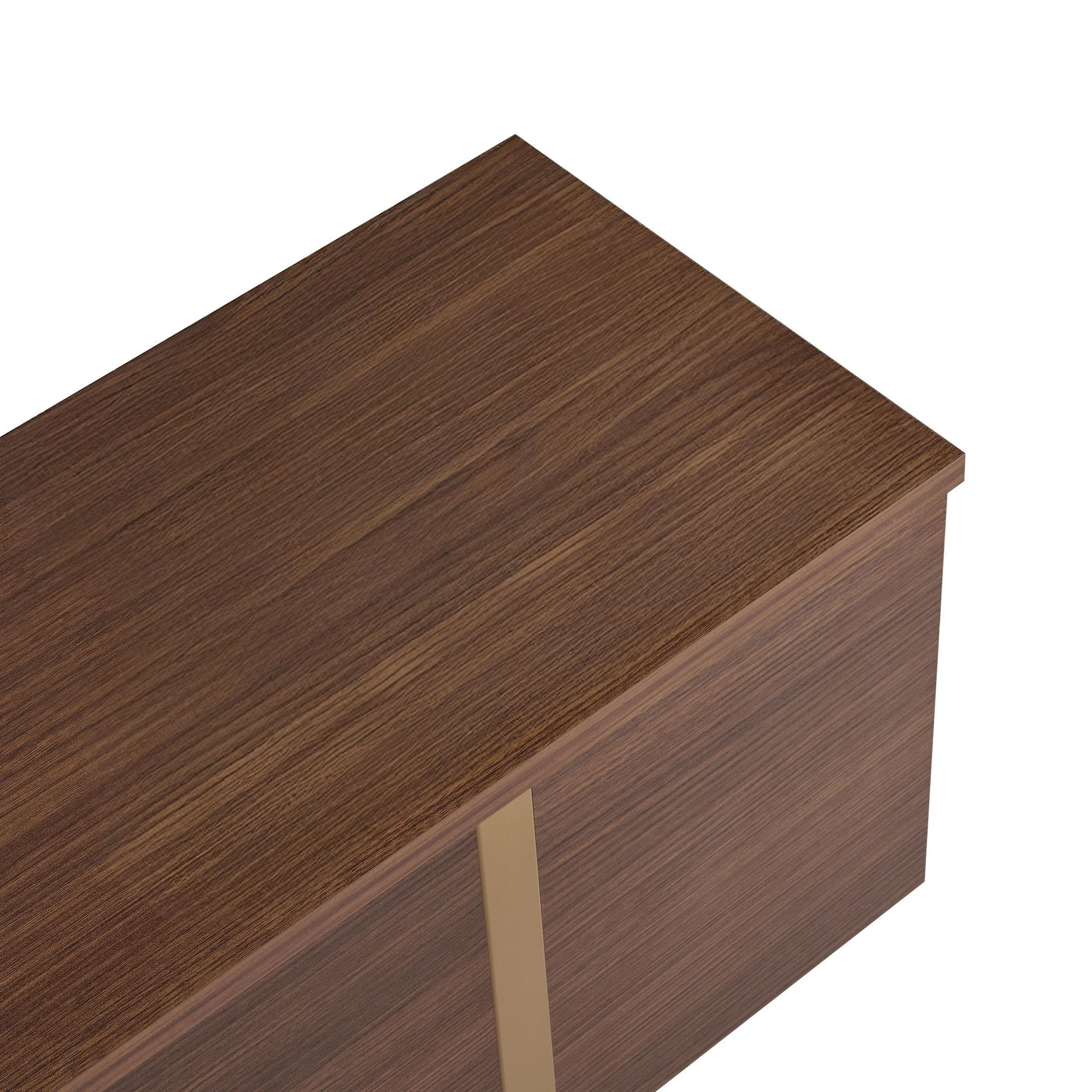 Comoda TV Onera, 180 x 50 x 30 cm, milano nuc auriu, PAL melaminat, milano nuc / gold — imaginea 6