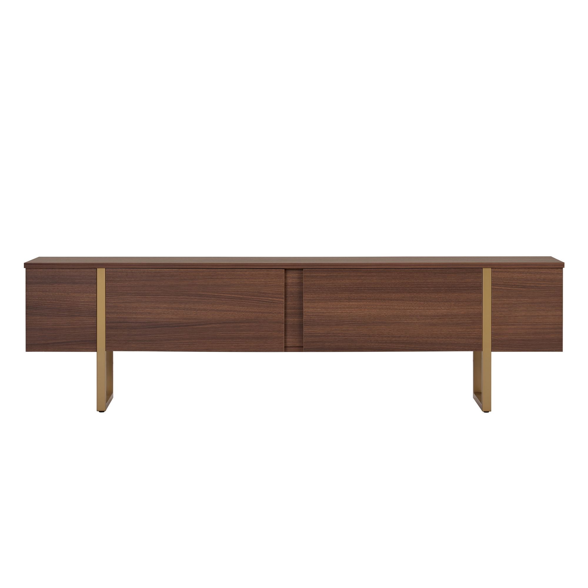 Comoda TV Onera, 180 x 50 x 30 cm, milano nuc auriu, PAL melaminat, milano nuc / gold — imaginea 7