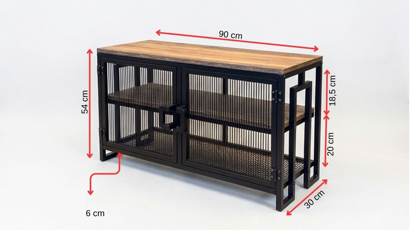 Comoda TV Zent, 90 x 54 x 30 cm, pin atlantic negru, PAL — imaginea 2
