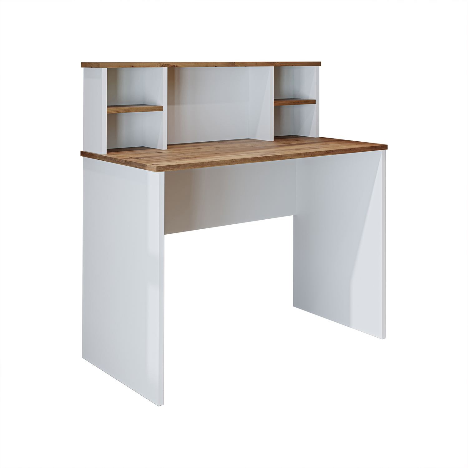 Birou 2636, 100 x 105,8 x 55 cm, pin atlantic alb, PAL melaminat — imaginea 5