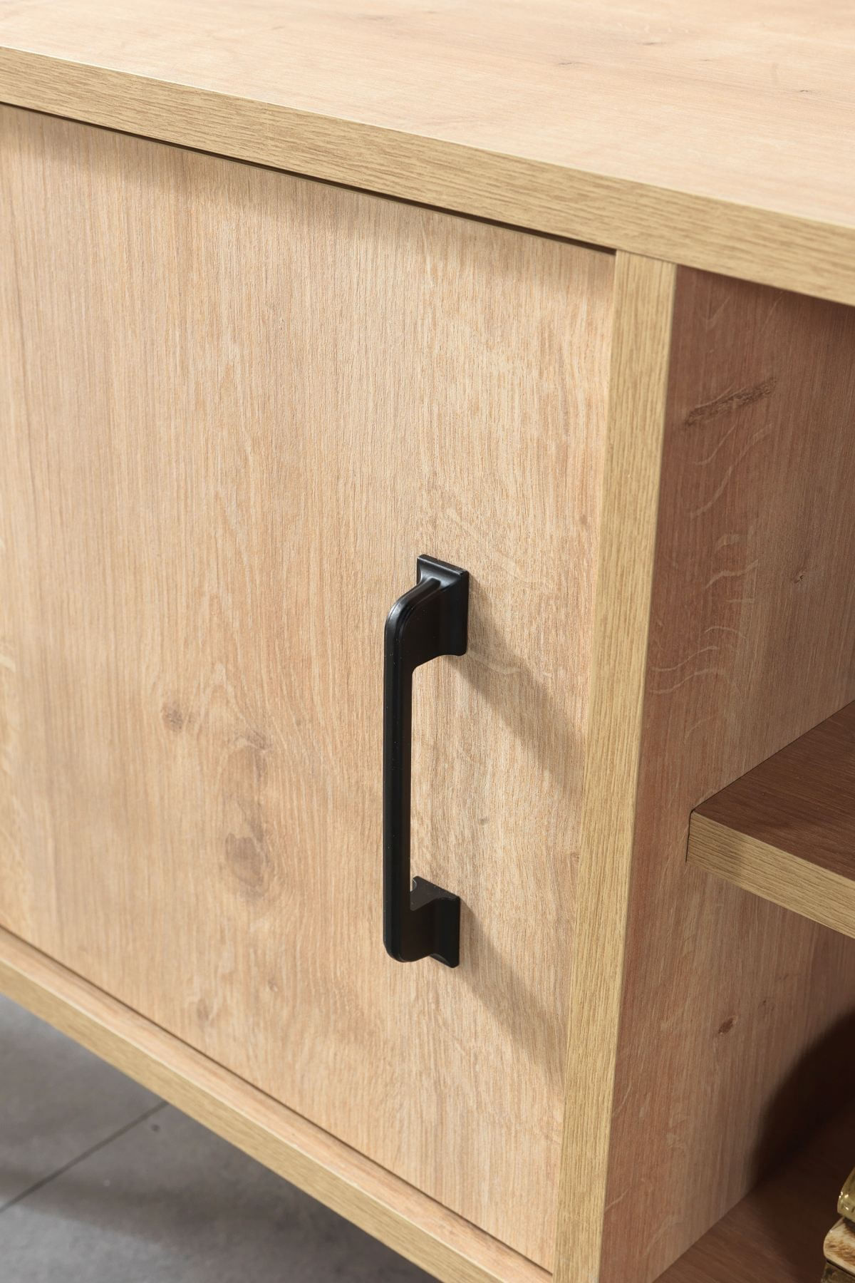 Comoda TV Şile 3108, 100 x 60 x 35 cm, stejar safir, PAL melaminat — imaginea 6