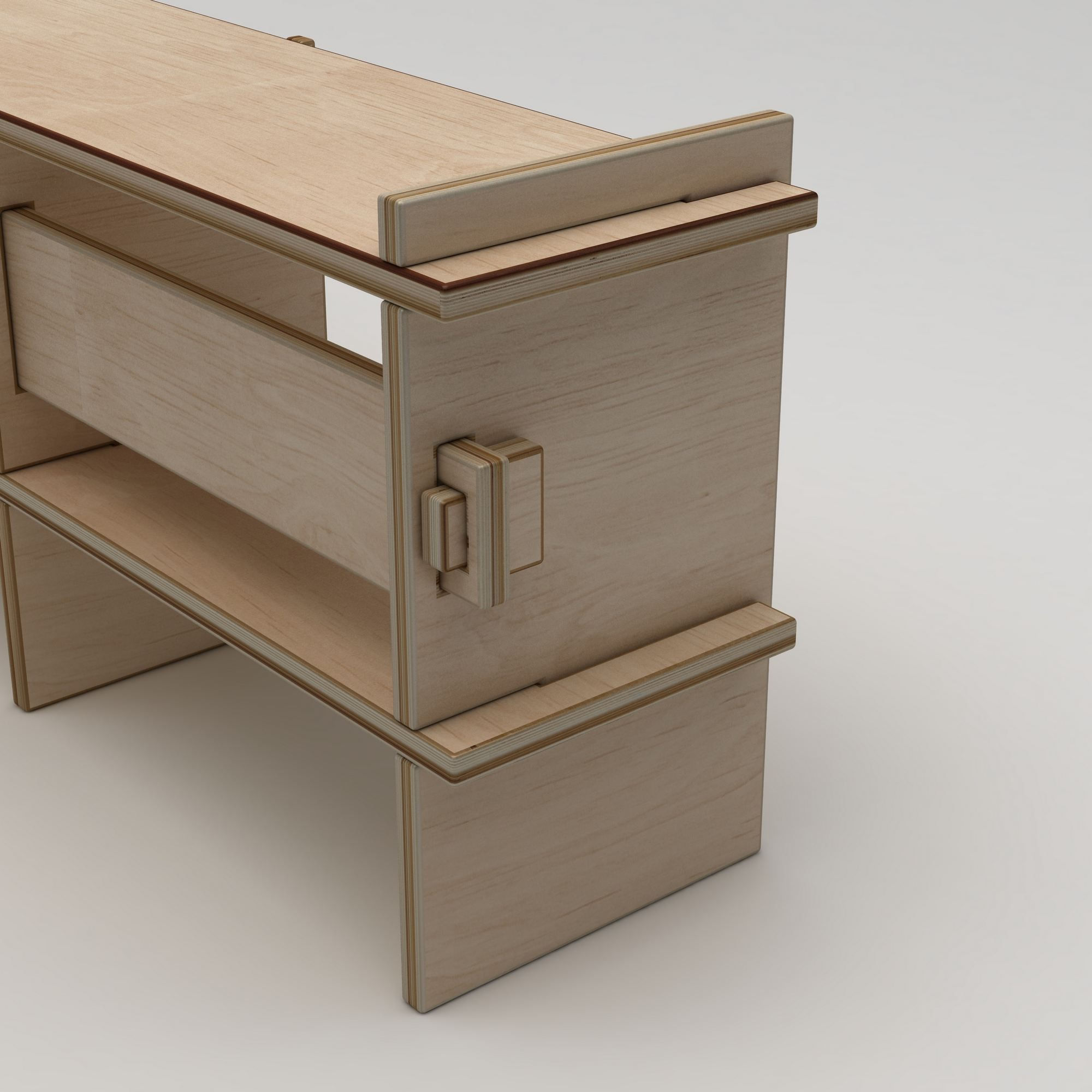Comoda TV Lucis, natural lemn, lemn, capacitate 120 kg — imaginea 4