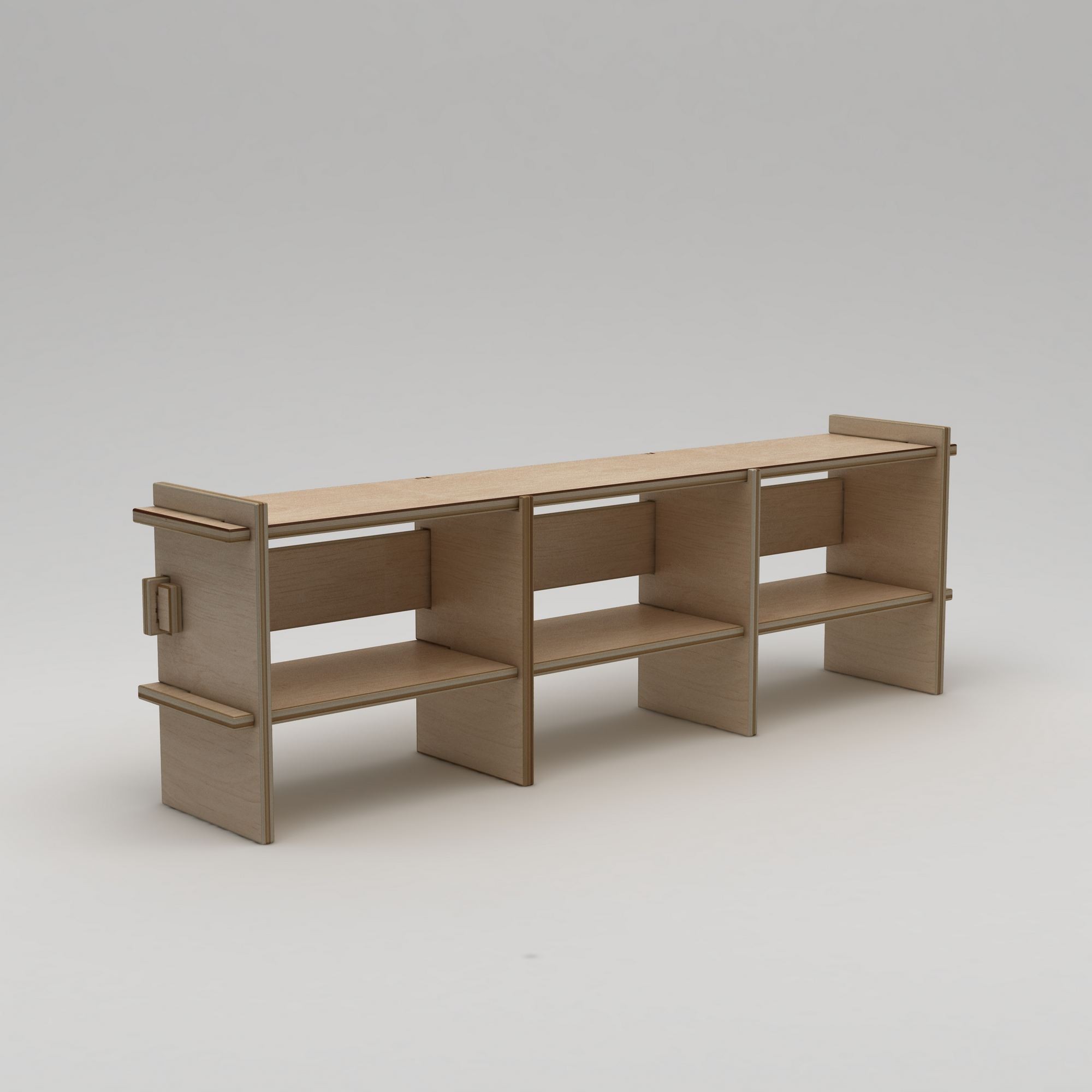 Comoda TV Lucis, natural lemn, lemn, capacitate 120 kg — imaginea 5