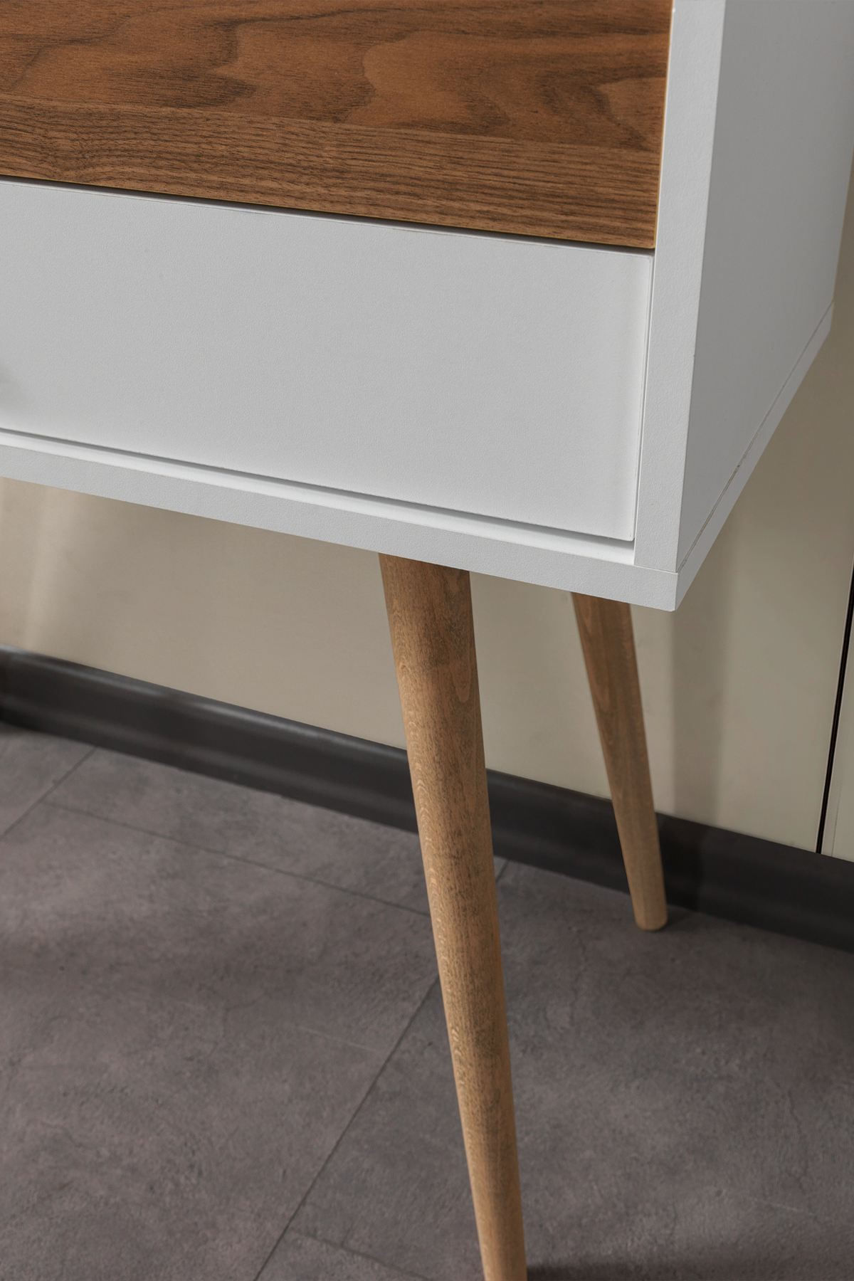 Comoda dormitor Vita 5204, 80 x 78 x 36 cm, alb nuc, PAL melaminat — imaginea 3