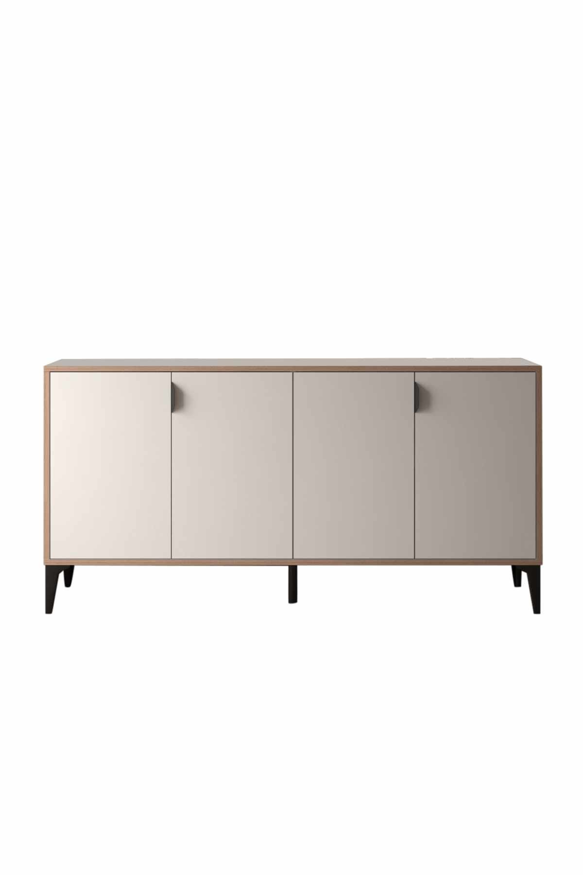 Bufet Arden, 160 x 80 x 44 cm, alb, PAL melaminat — imaginea 4