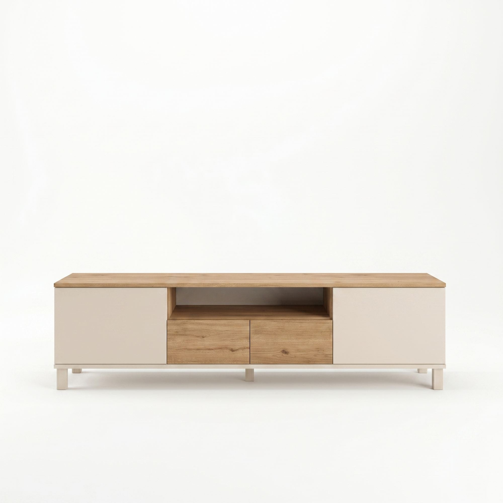 Comoda TV Mood - MD1-CS, 180 x 49,2 x 35 cm, sand stejar, PAL melaminat — imaginea 3