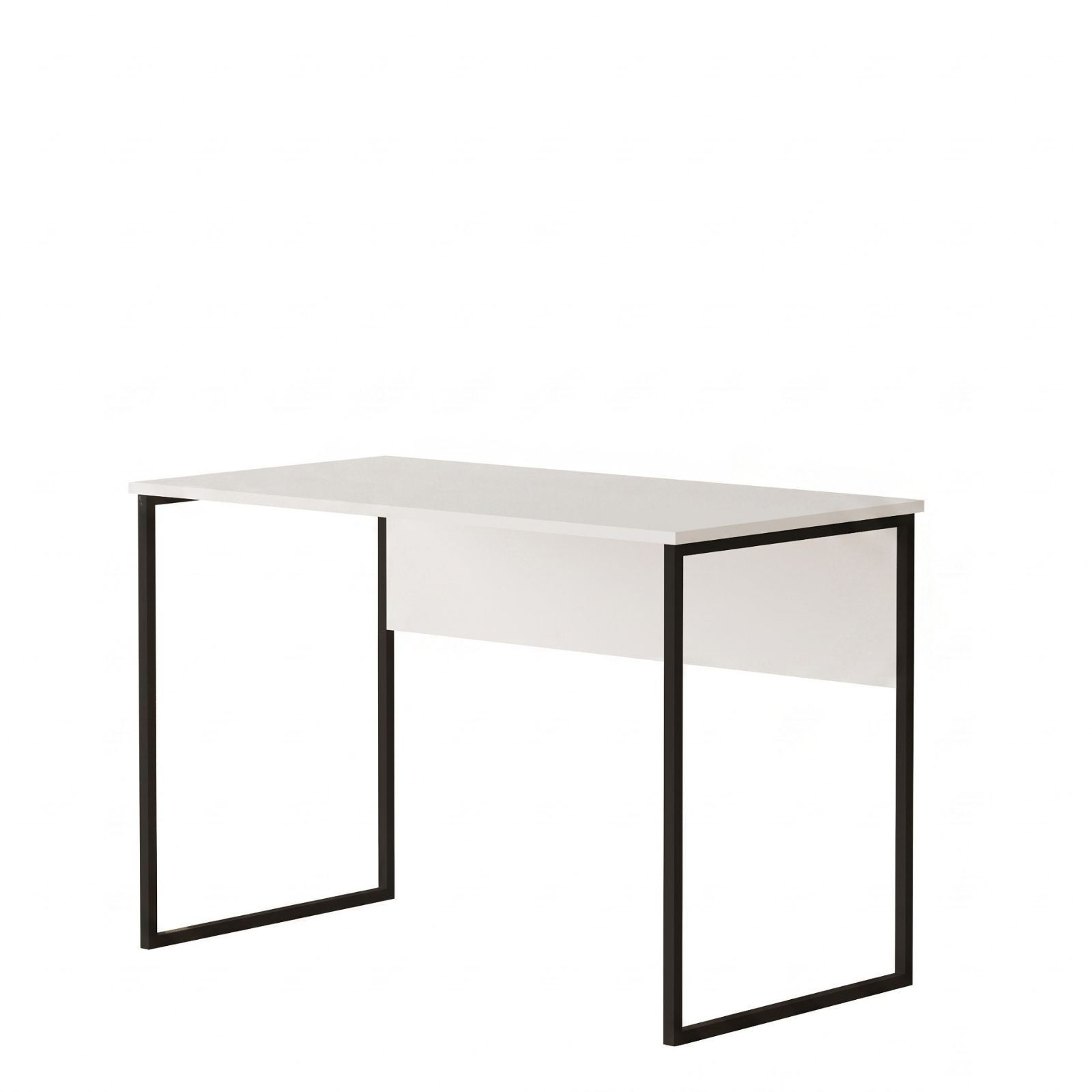Birou Nor2-W, 100 x 75 x 55 cm, alb, PAL melaminat — imaginea 3