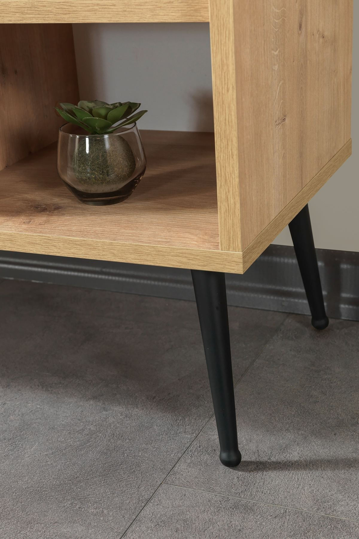 Comoda TV Şile 3608, 160 x 60 x 35 cm, stejar safir, PAL melaminat — imaginea 7