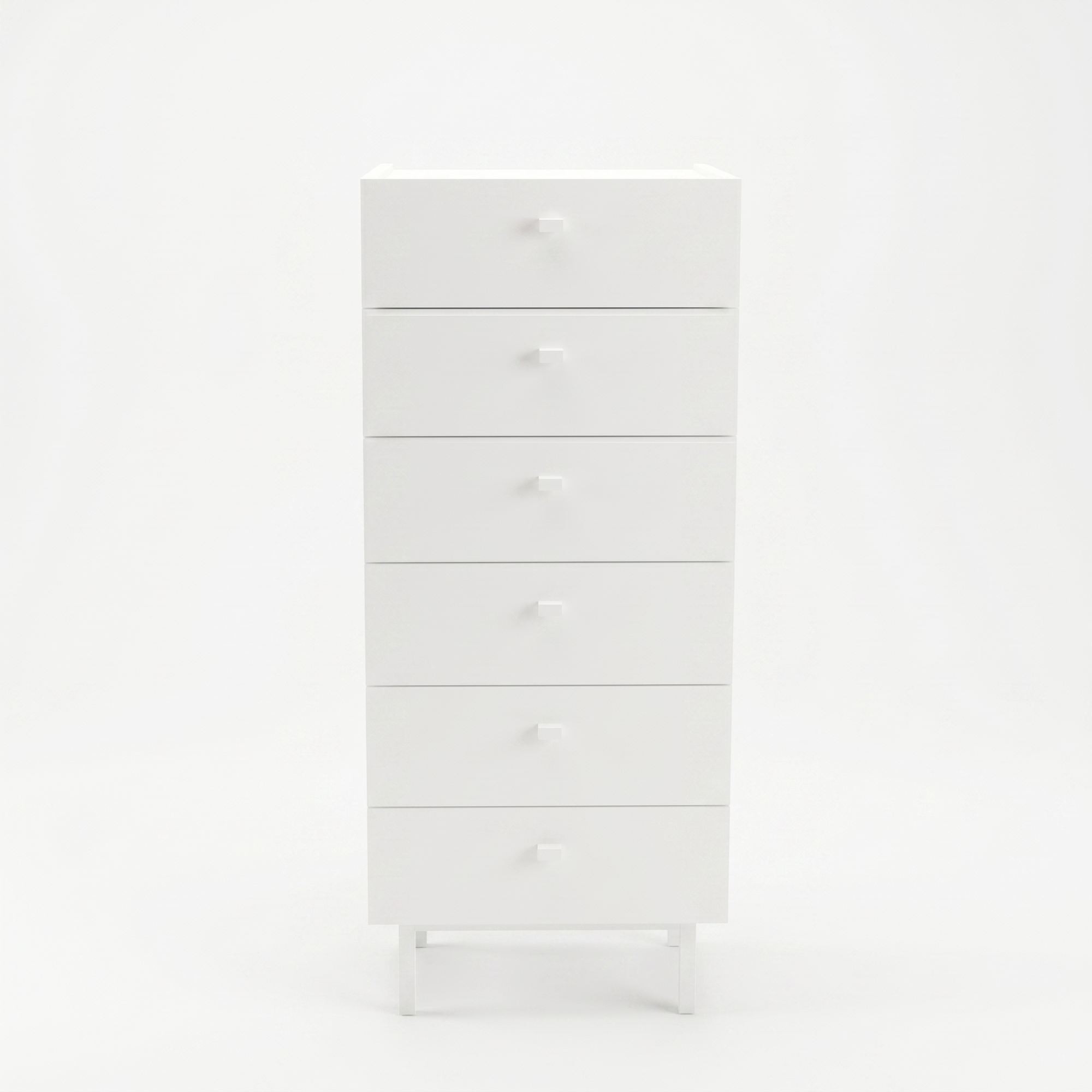 Comoda dormitor Luke - LK5-W, 47,9 x 113,2 x 36,8 cm, alb, PAL melaminat, spatiu de depozitare, fixare pe perete — imaginea 3