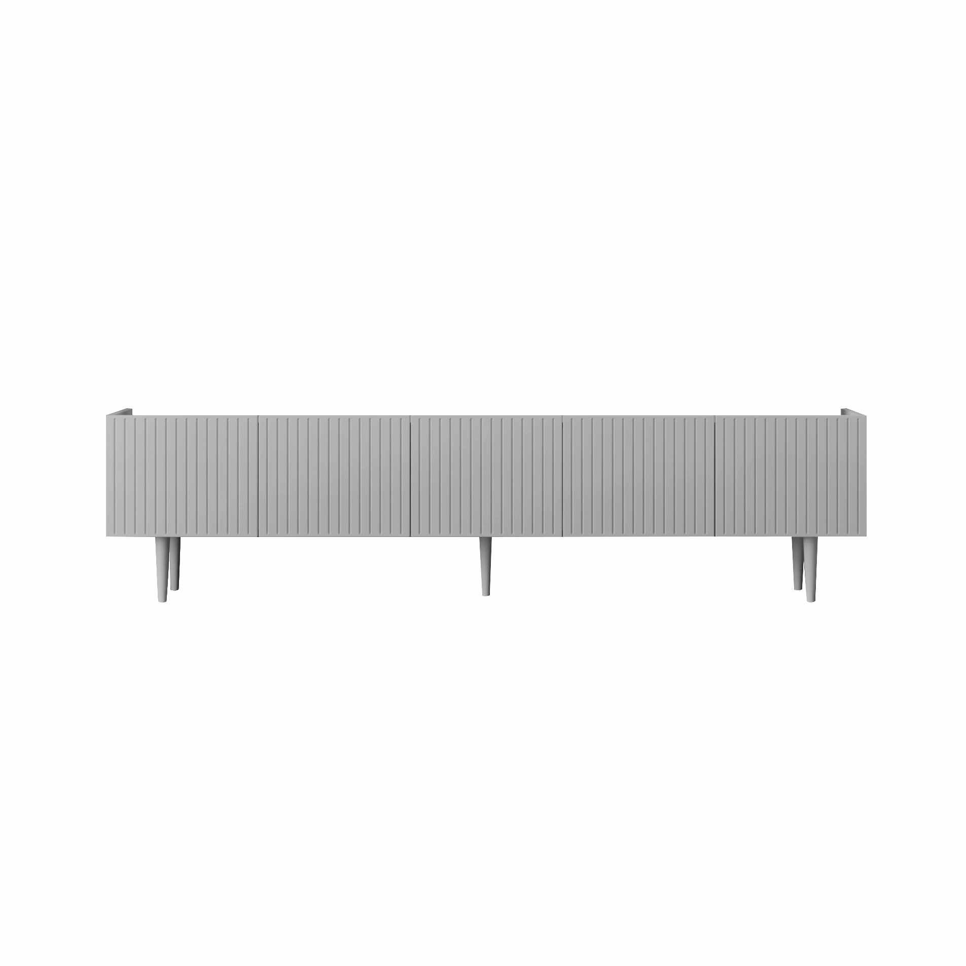 Comoda TV Capella 200, 200 x 50 x 29 cm, gri deschis, MDF, capacitate 37 kg, light gri — imaginea 4
