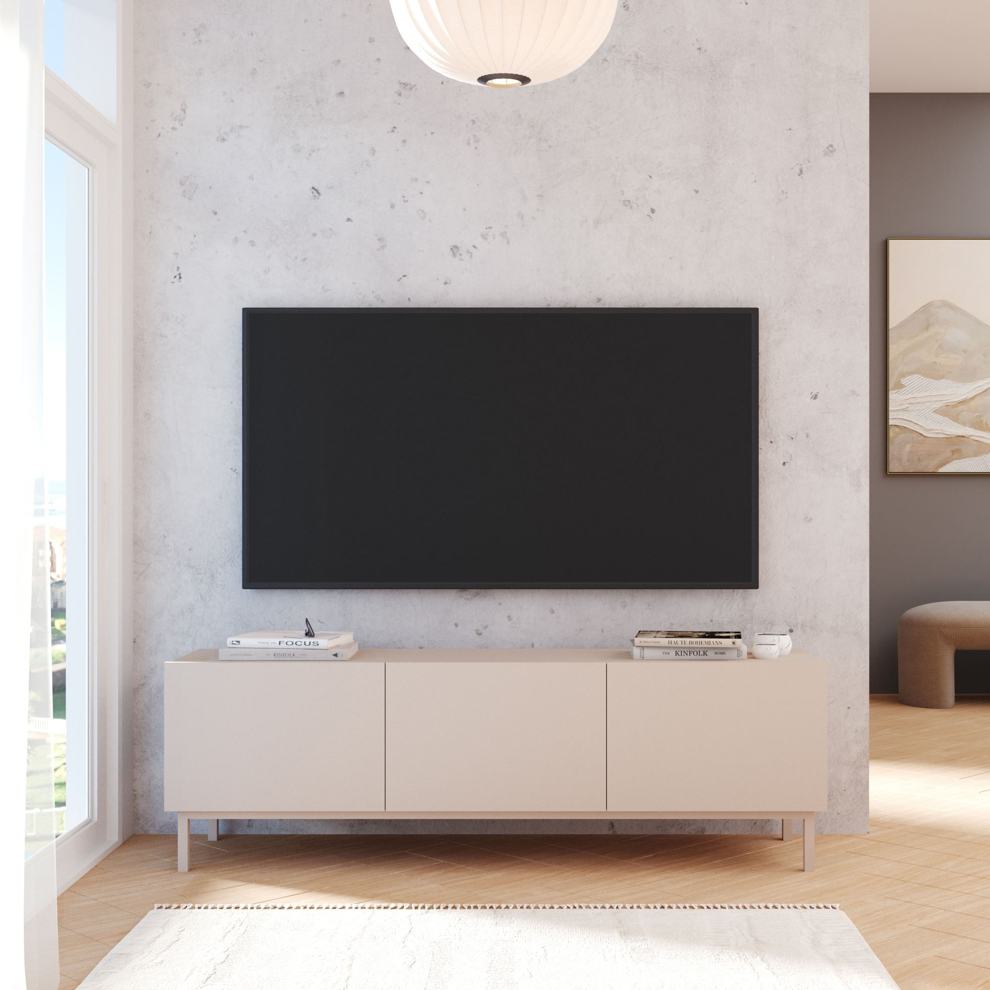 Comoda TV Coast - CO2-CO, 150 x 47,3 x 36,8 cm, sand, PAL melaminat — imaginea 5