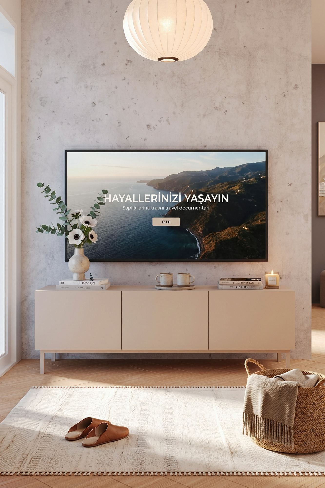 Comoda TV Coast - CO2-CO, 150 x 47,3 x 36,8 cm, sand, PAL melaminat — imaginea 6