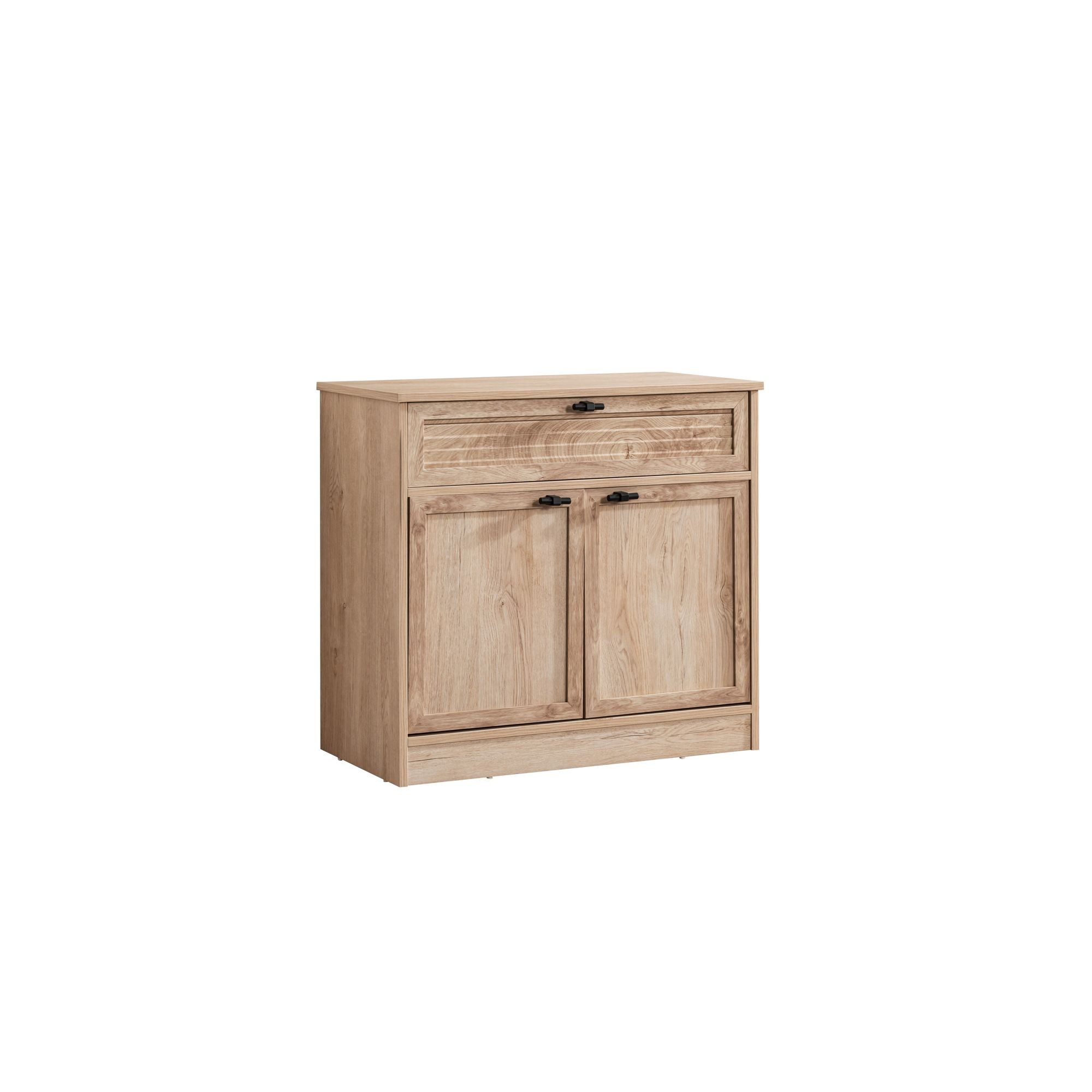 Comoda dormitor Polo, 87 x 80 x 44 cm, maro, PAL melaminat, spatiu de depozitare, fixare pe perete — imaginea 3