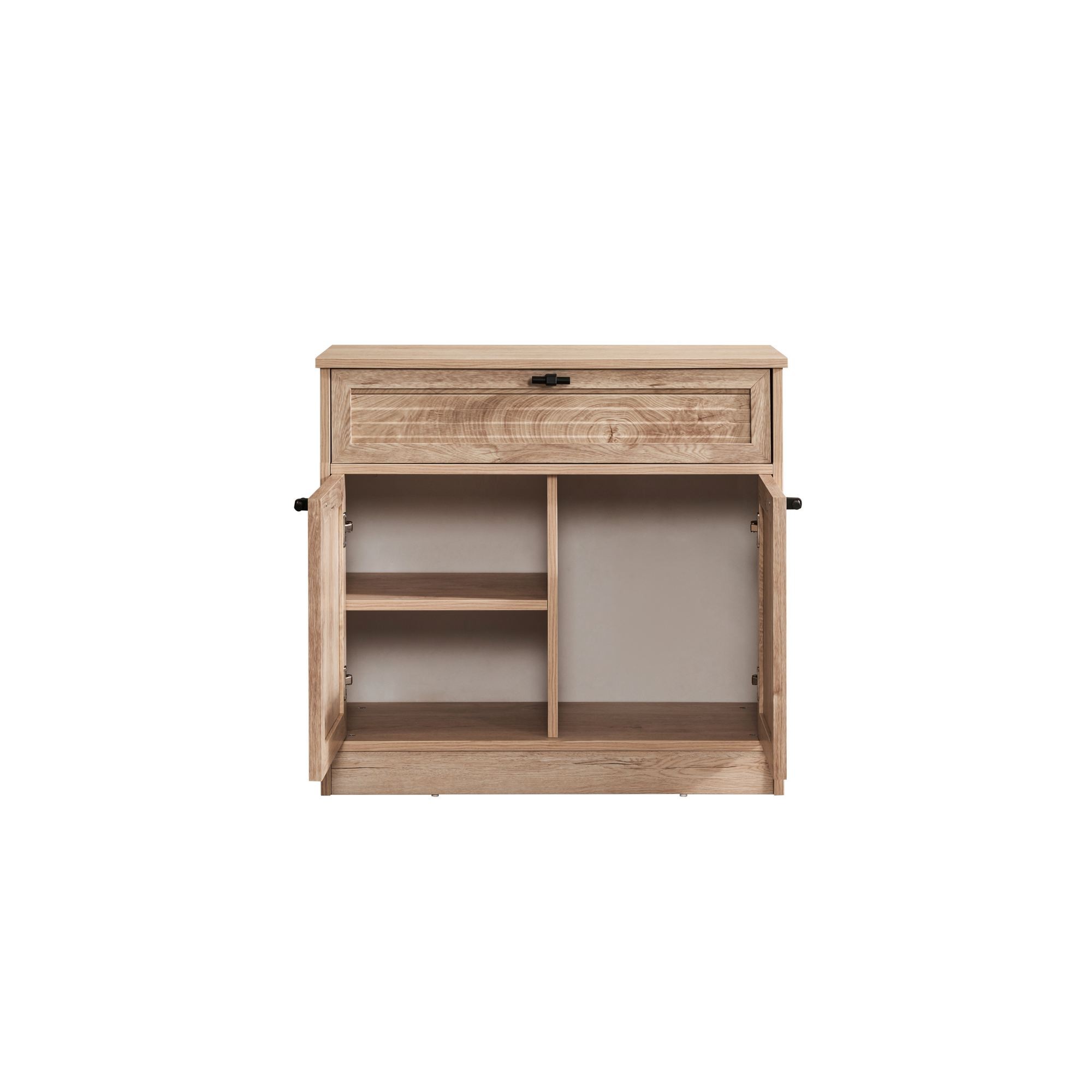 Comoda dormitor Polo, 87 x 80 x 44 cm, maro, PAL melaminat, spatiu de depozitare, fixare pe perete — imaginea 4