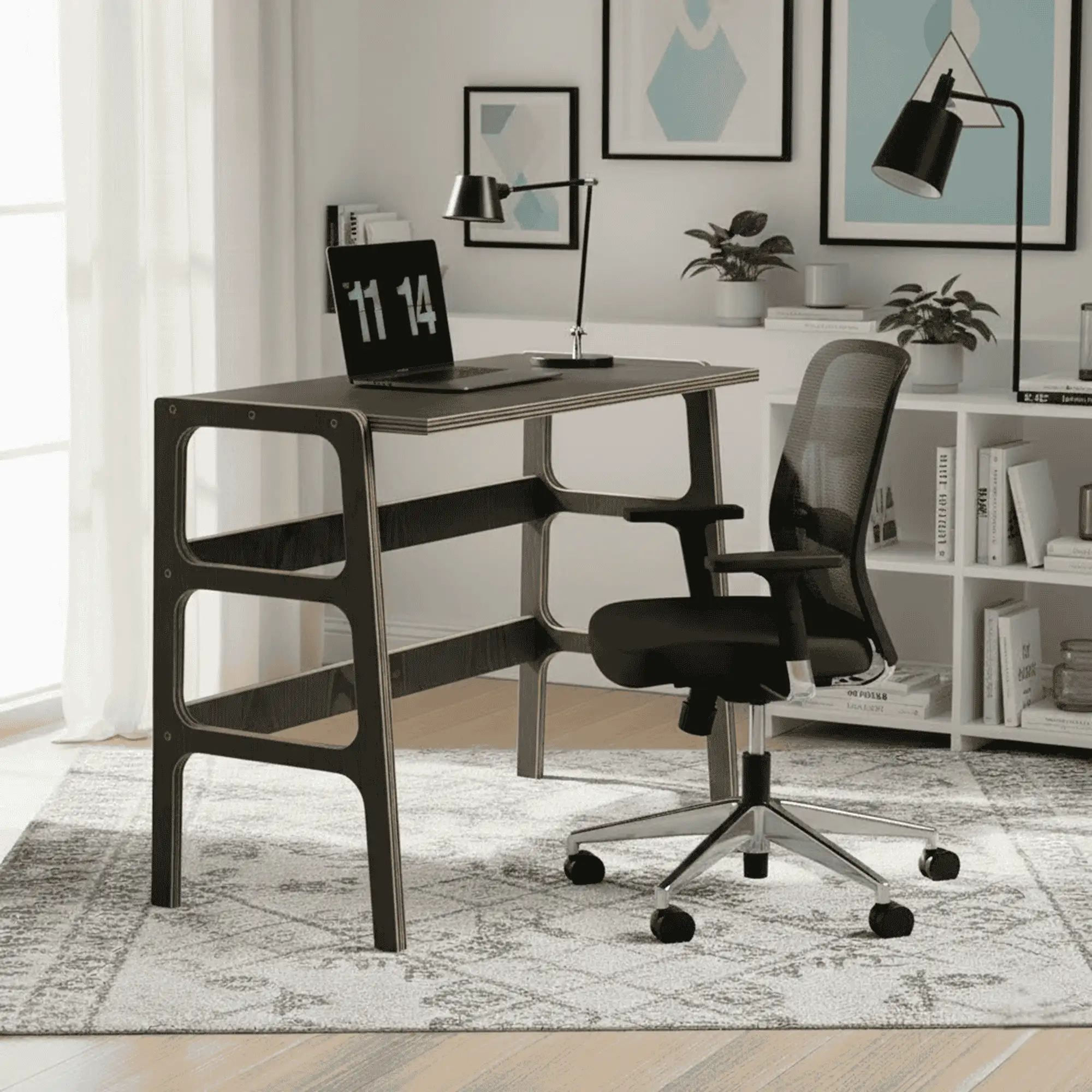 Birou CPT4837-125, 125 x 75 x 60 cm, nuc, lemn — imaginea 6